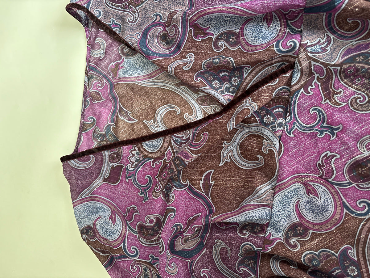 Purple full sleeve floral top(56-60 inch)