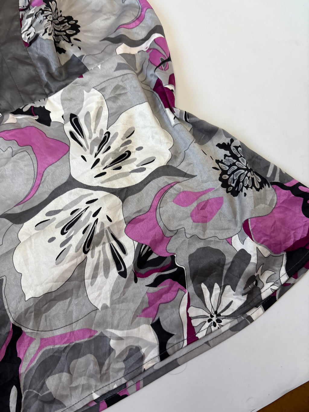 Halter grey floral top(38 inch)