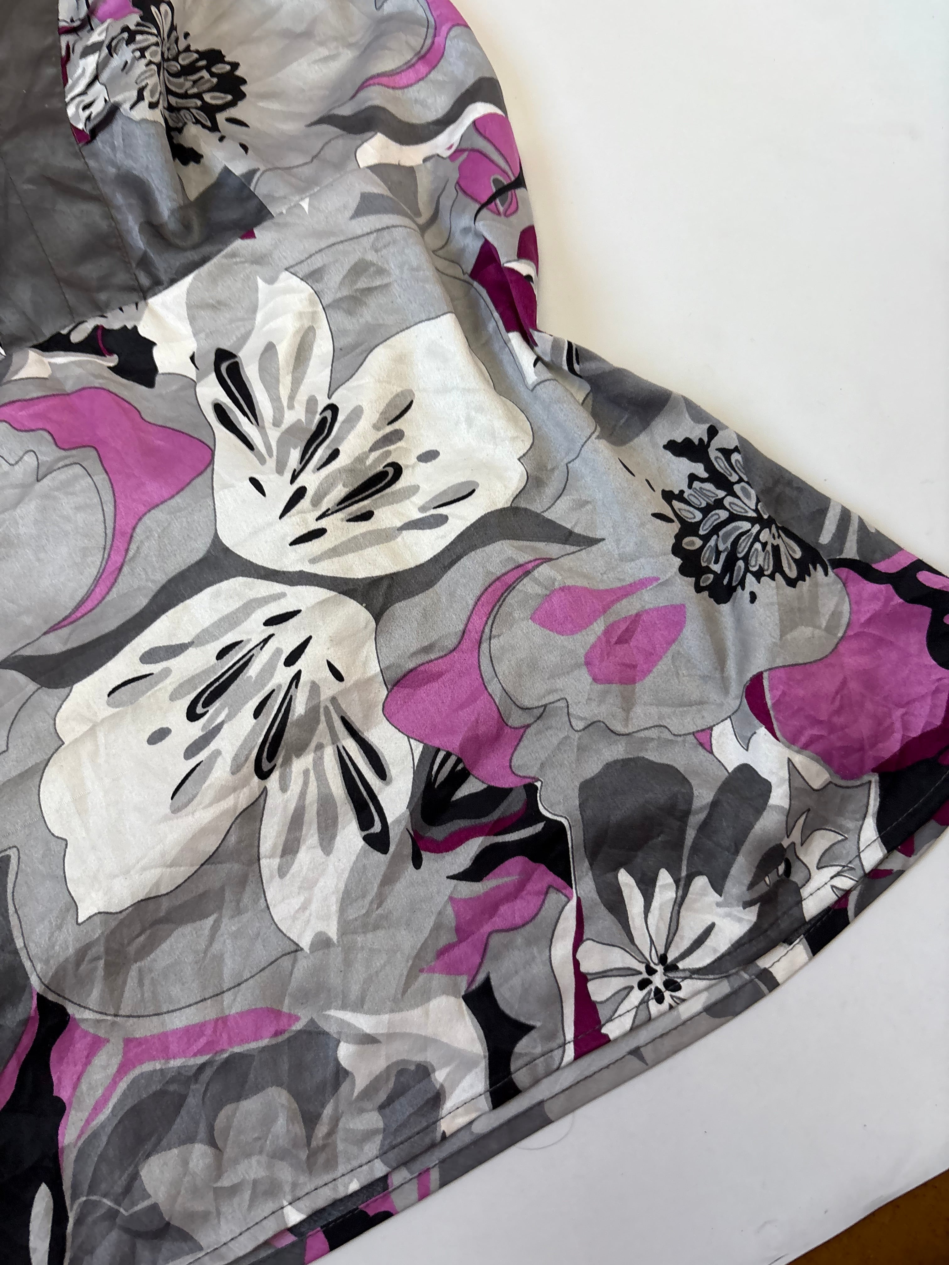 Halter grey floral top(38 inch)
