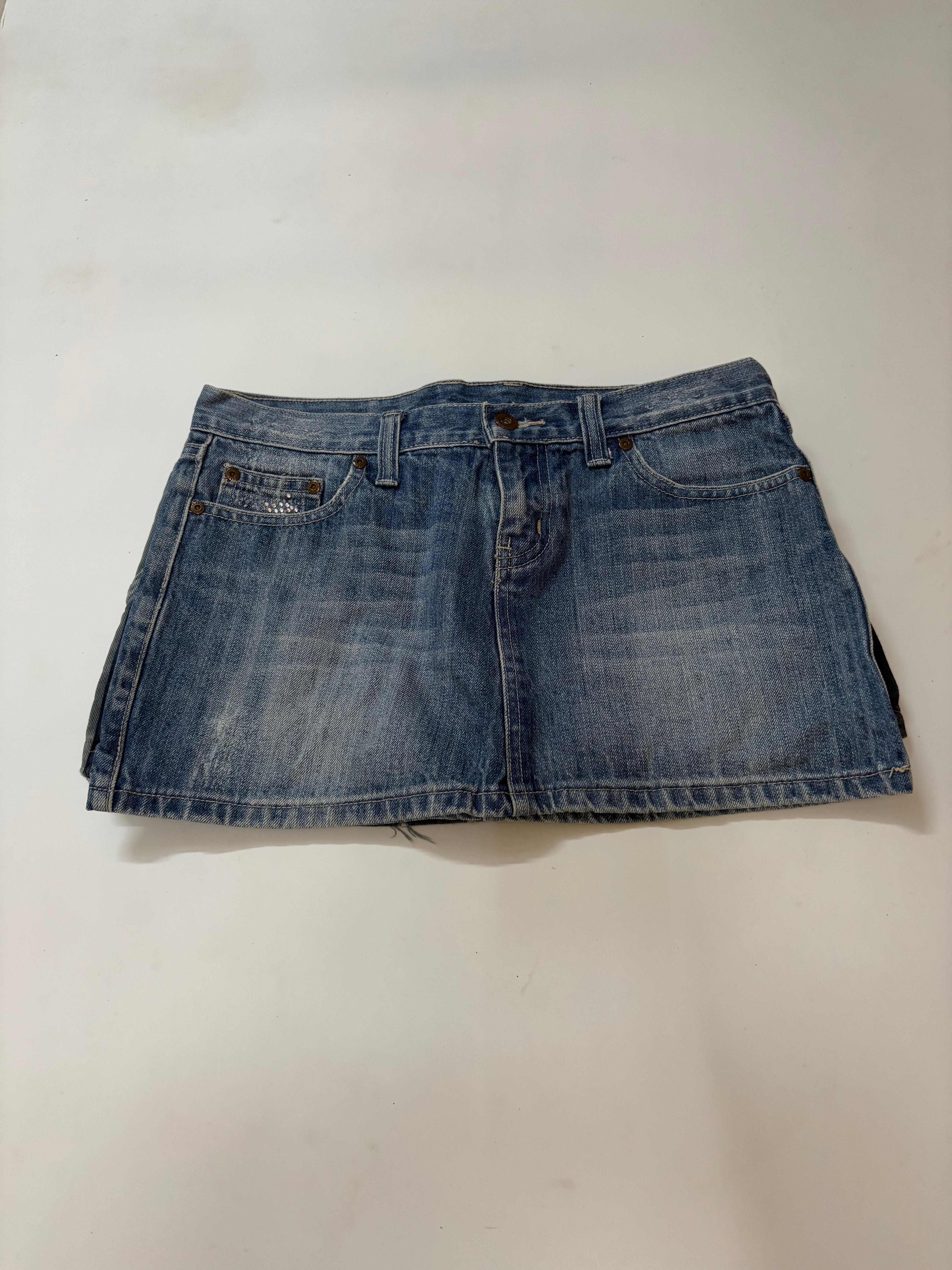 Back beaded mini skirt(30inch)