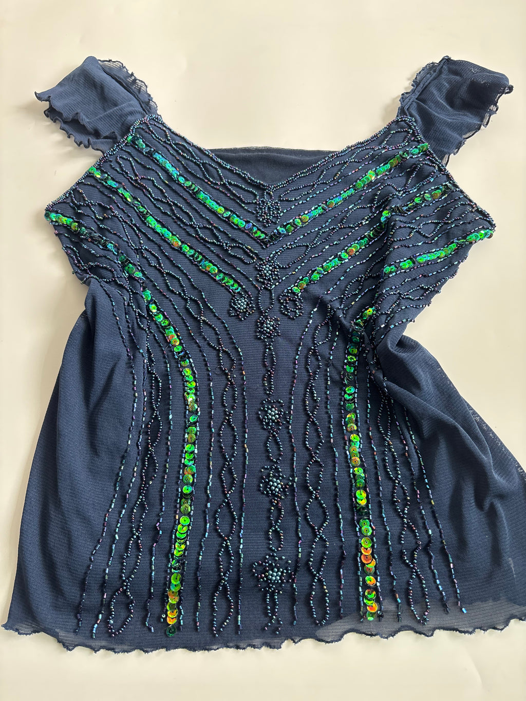 Navy blue beaded top(40-42 inch)