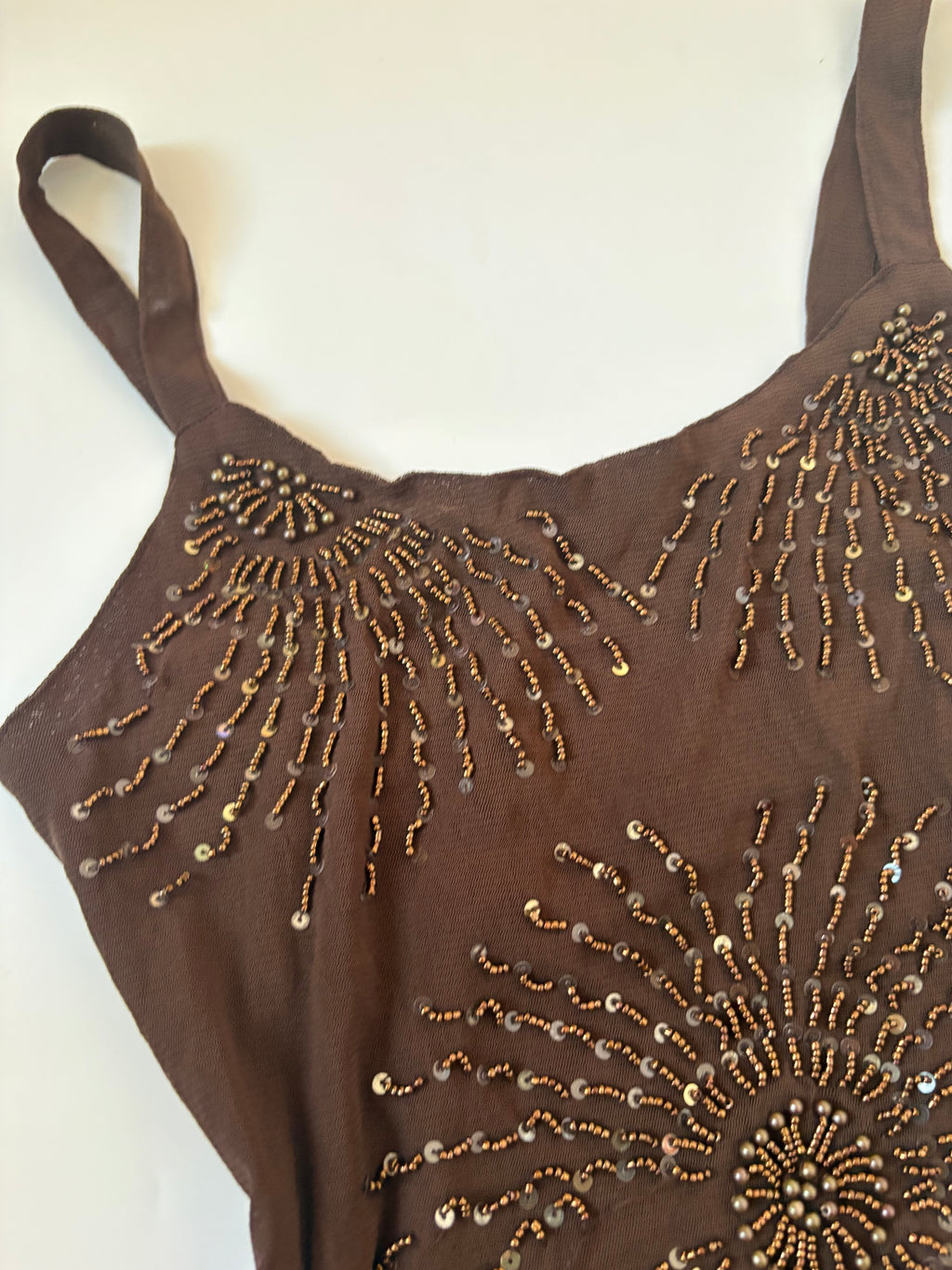 Brown beaded top(34-36 inch)