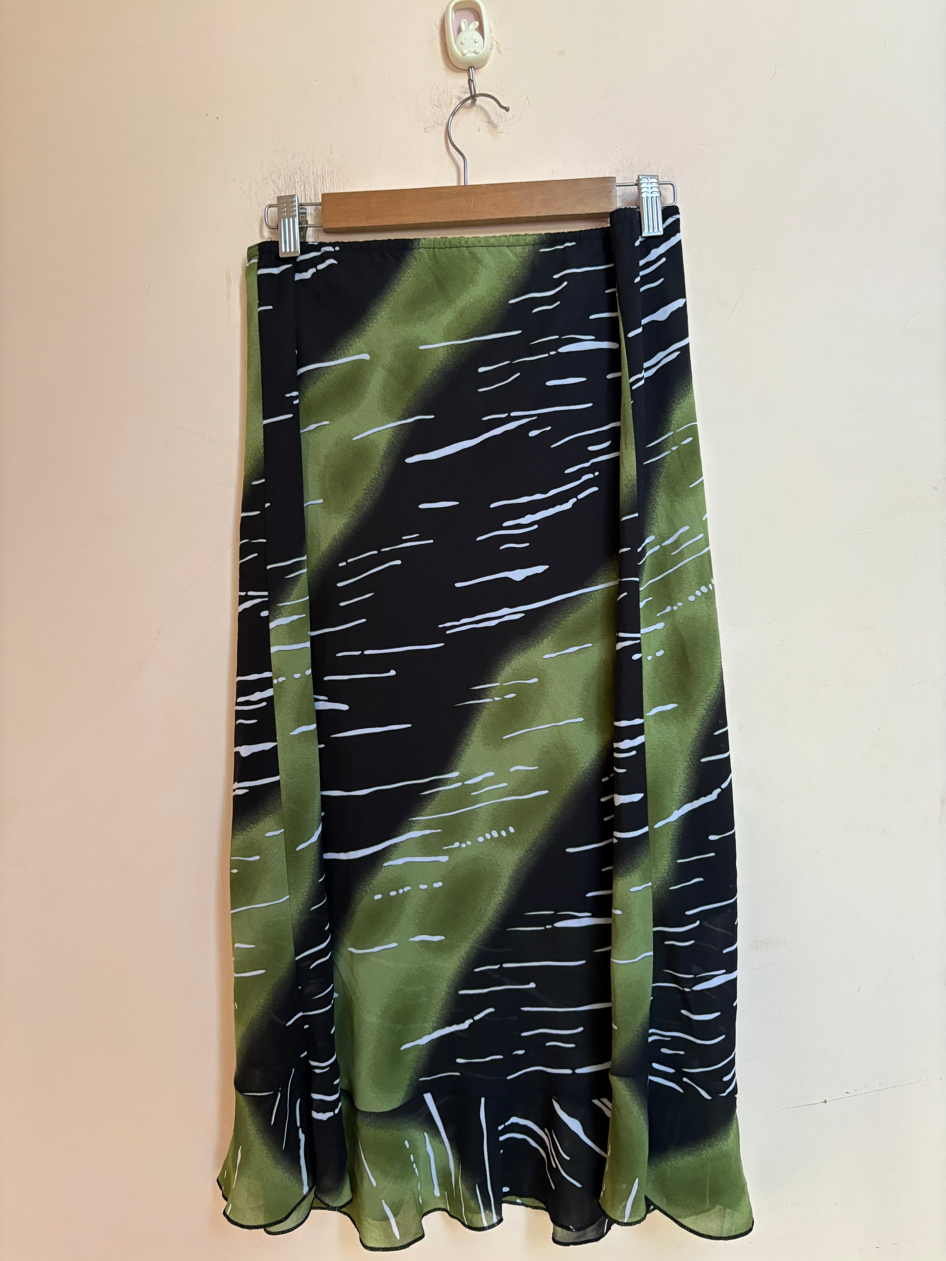 Green/black stripped skirt(34-48 inch)