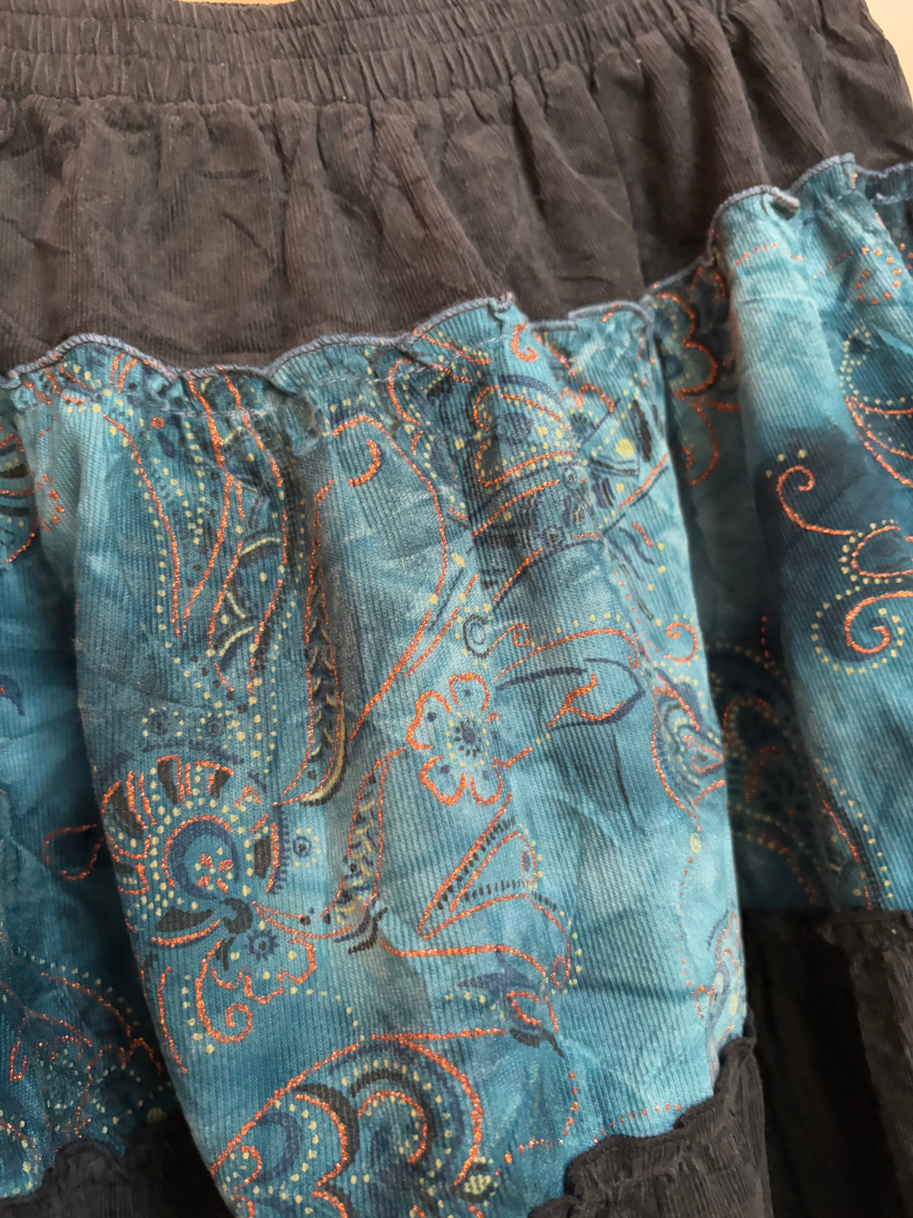 fairy blue brown skirt (26-30inch)