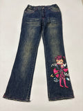 betty boop cowboy low rise flared jeans ( 30inch)