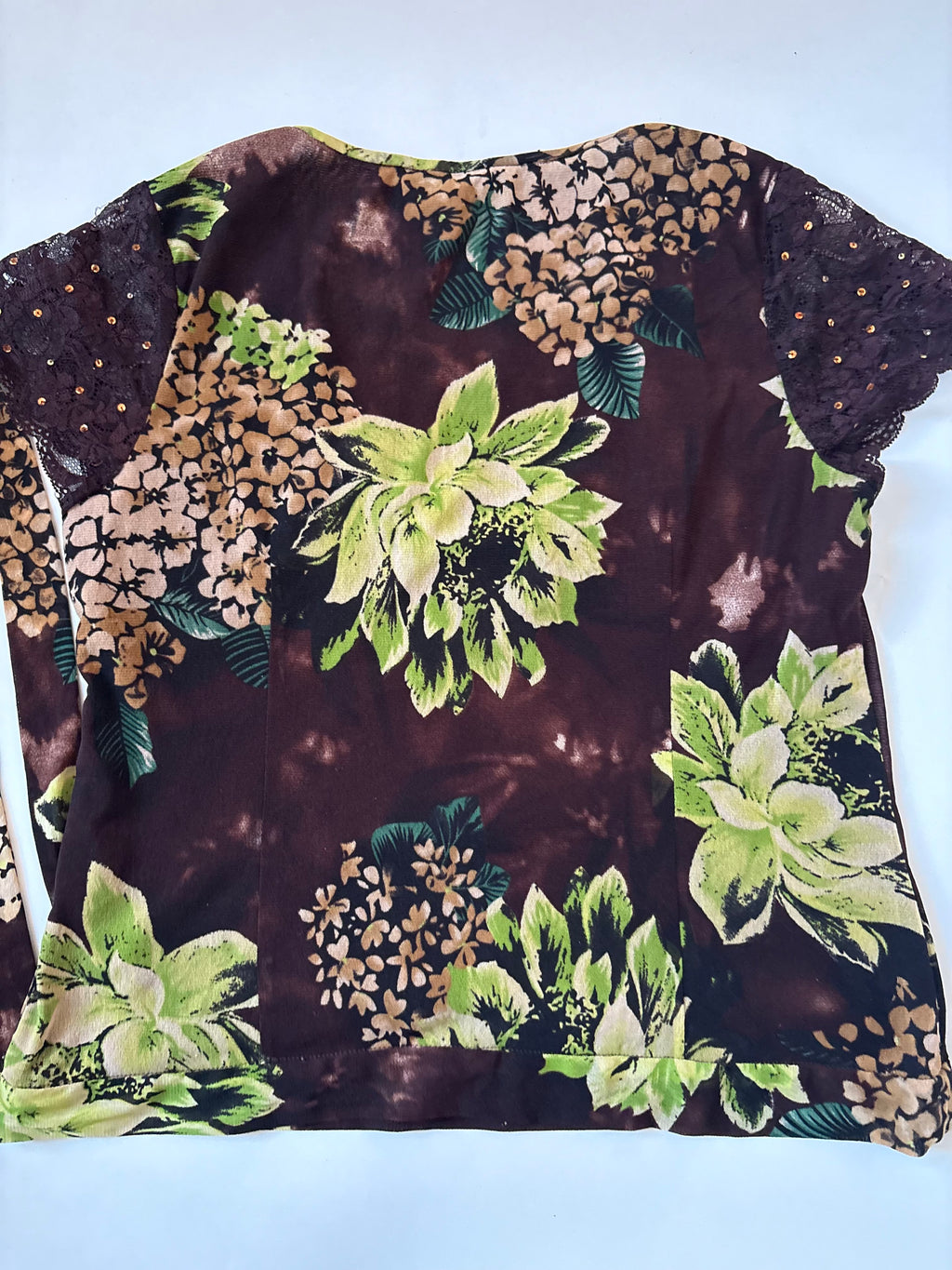 LADY FLOWER black floral top(38-42 inch)