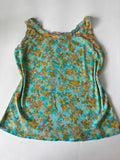 Floral blue/teal top(38-40 inch)