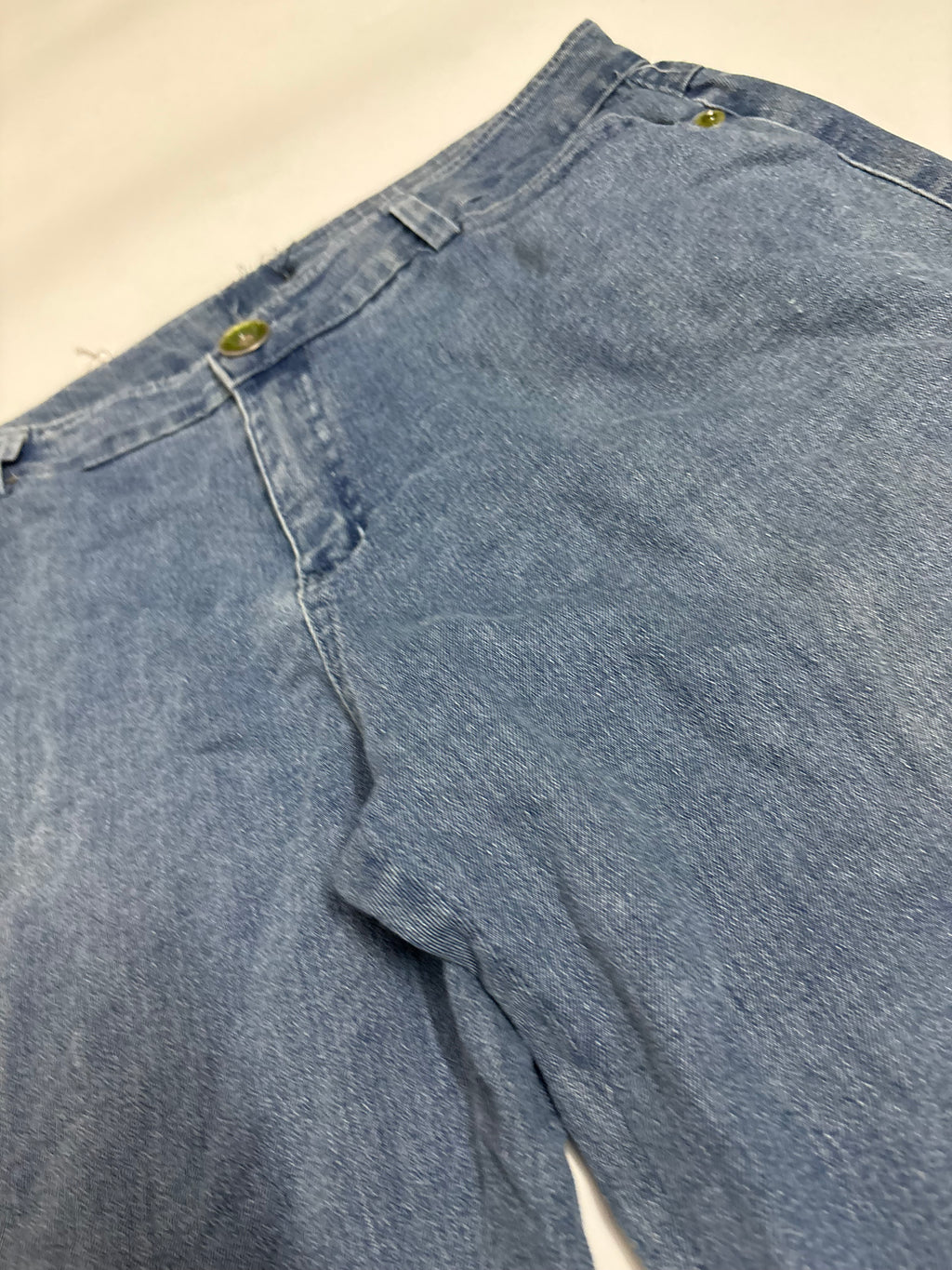 Blue beaded floral mid rise jeans(34inch)