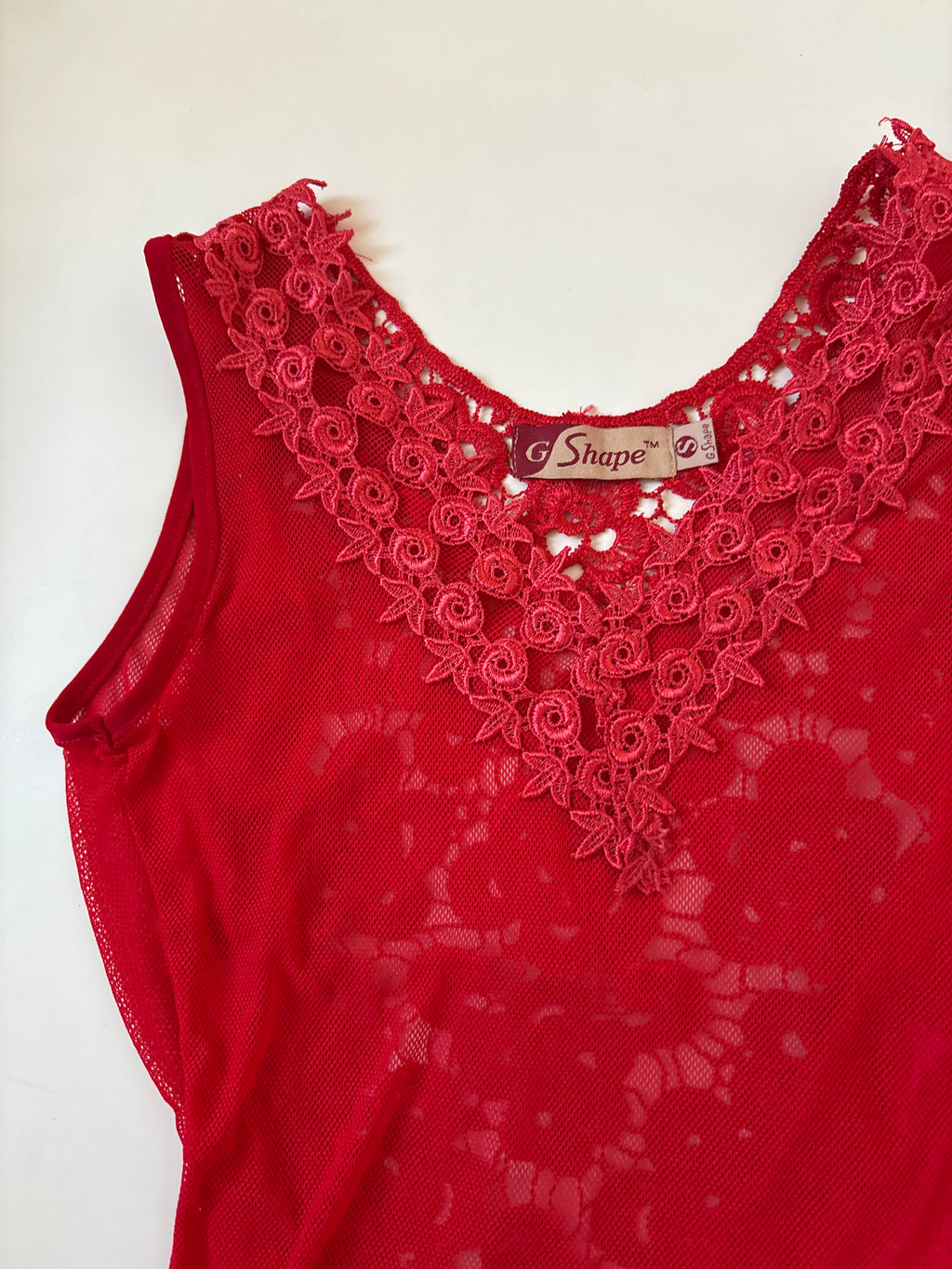 G shape red rose top(32-38inch)