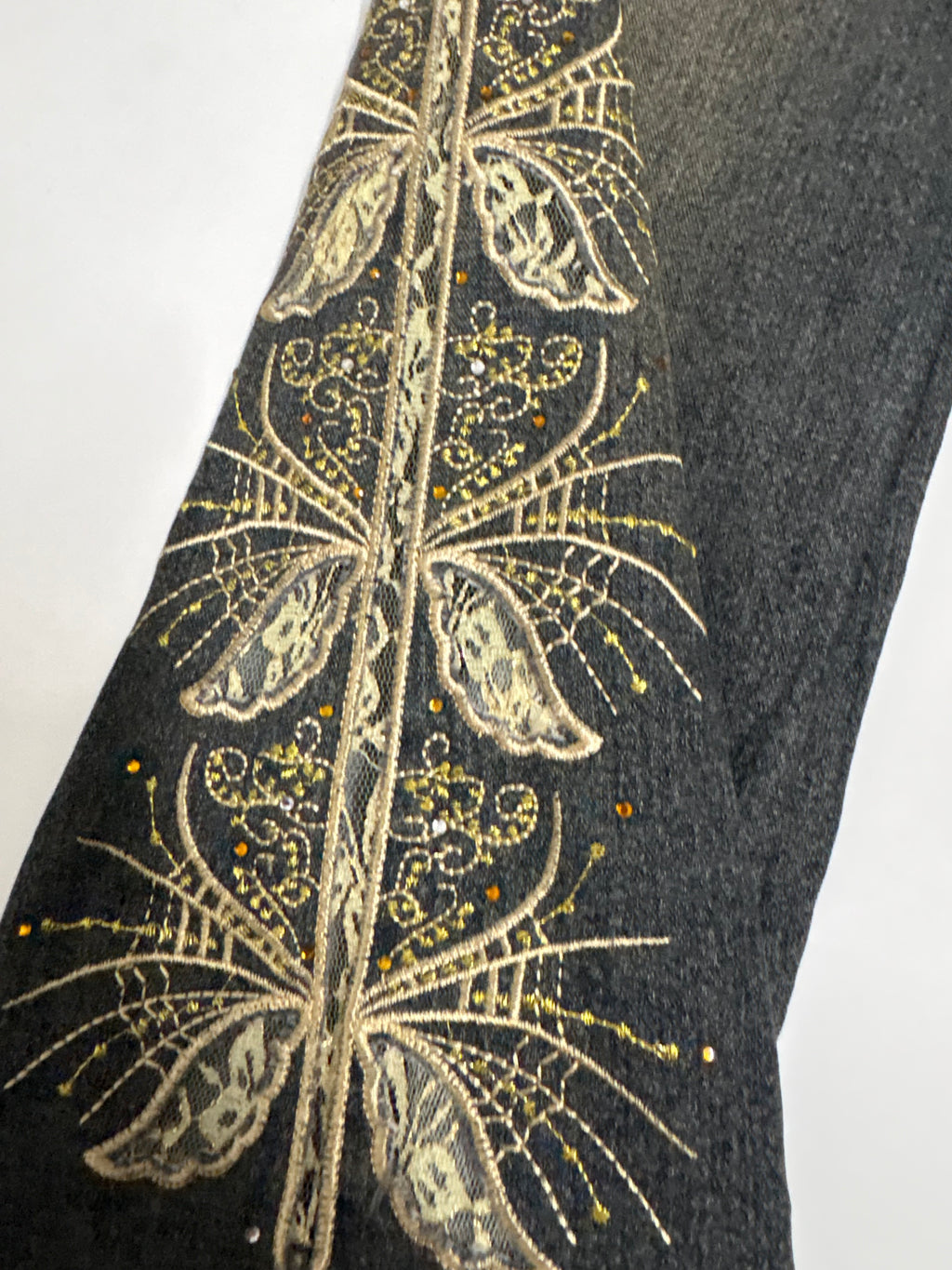 May jia butterfly net mid rise jeans(28 inch)