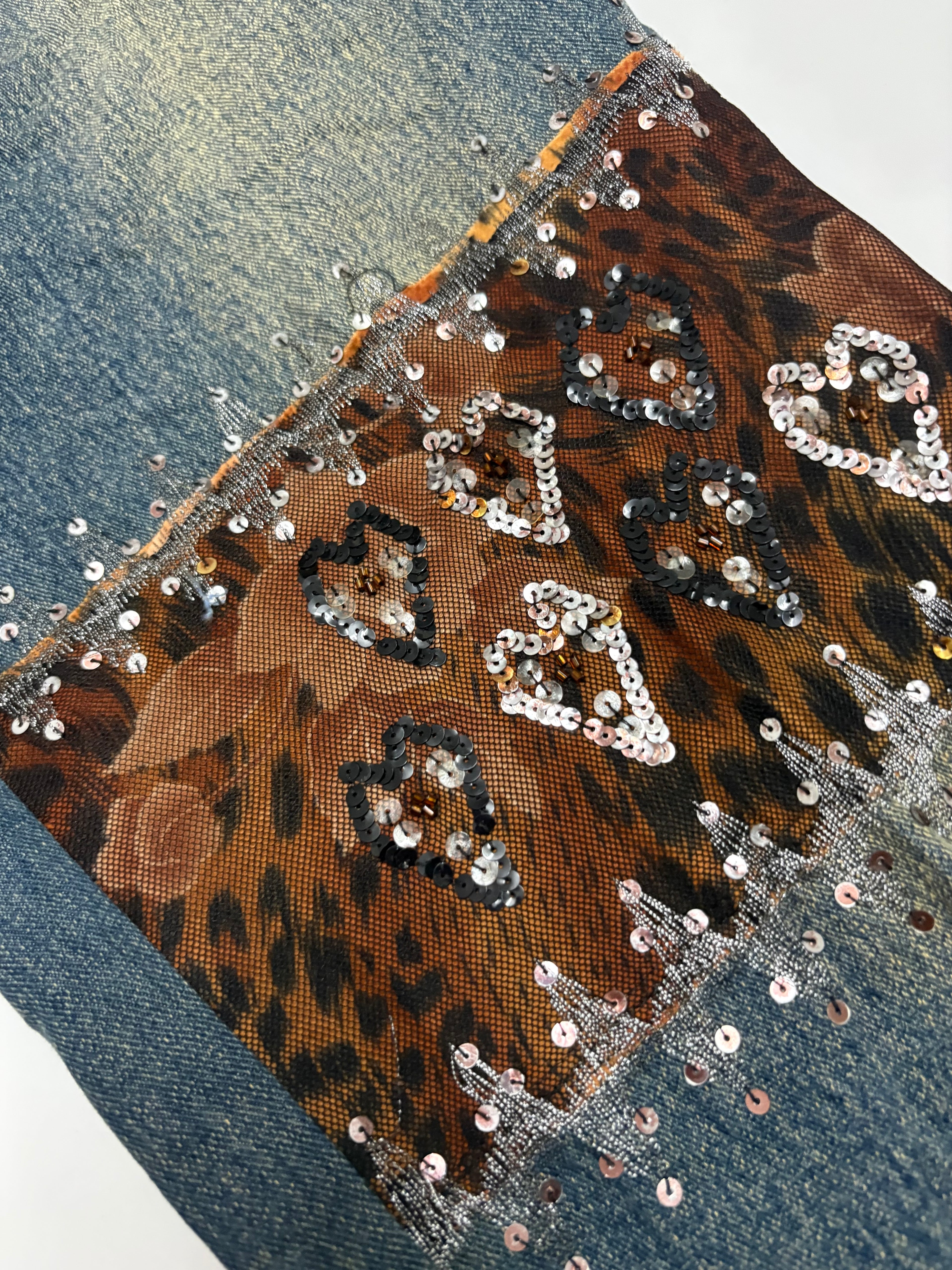 shyger animal printed high waist jeans (36inch)
