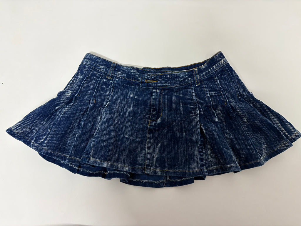 yes miss corduroy blue skirt (32inch)