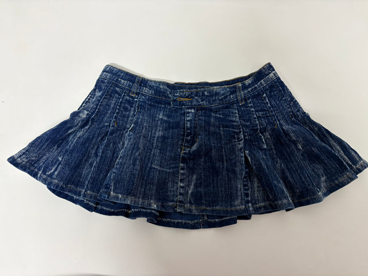 yes miss corduroy blue skirt (32inch)