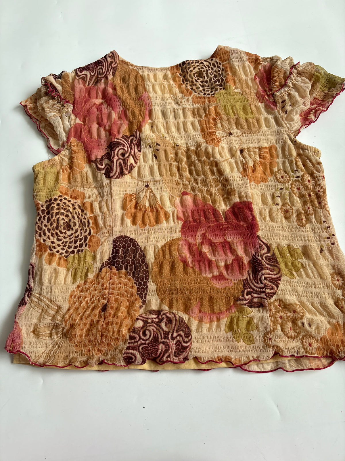 LADYS KLEAR brown floral top(38-40 inch)