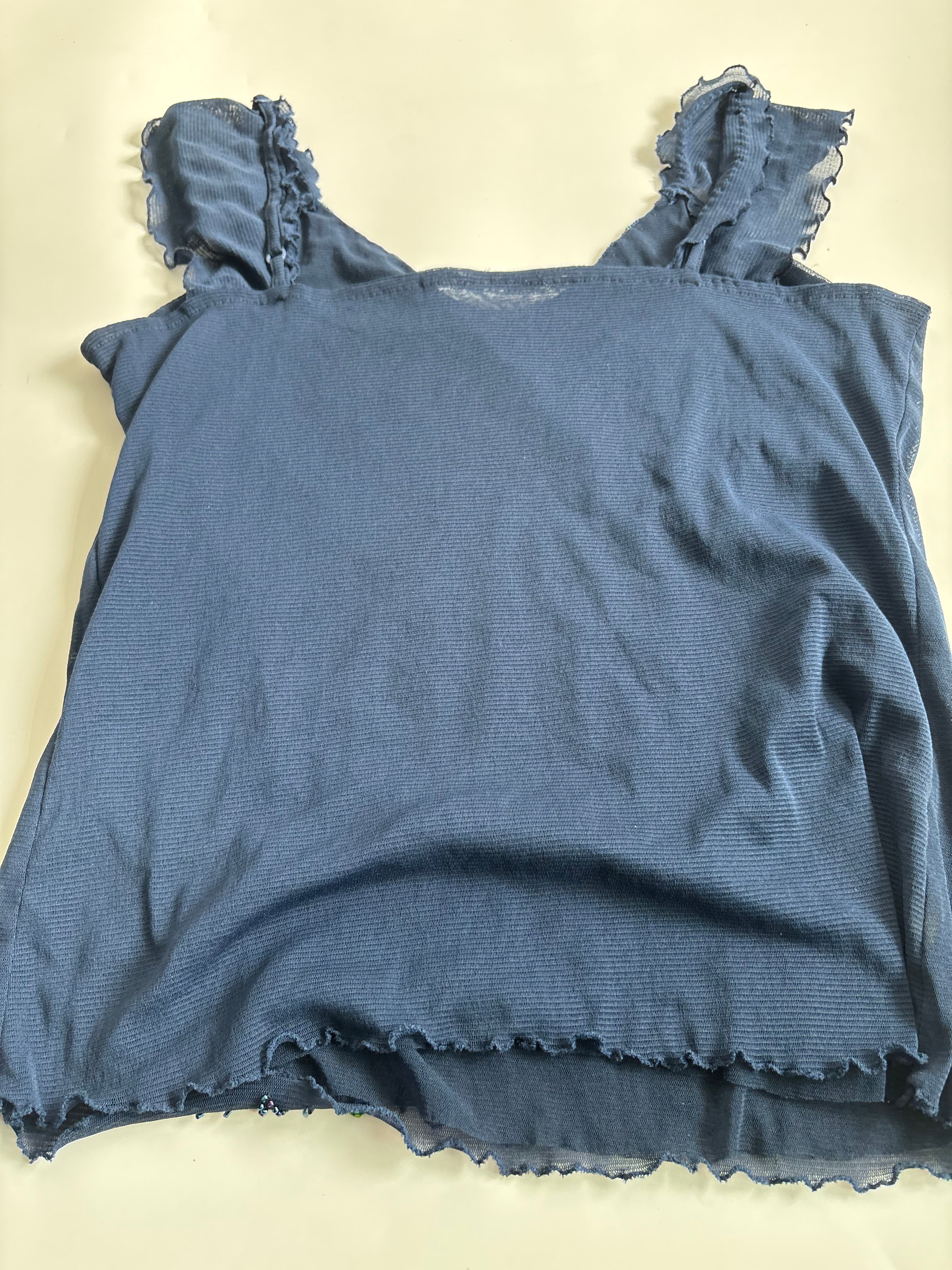 Navy blue beaded top(40-42 inch)