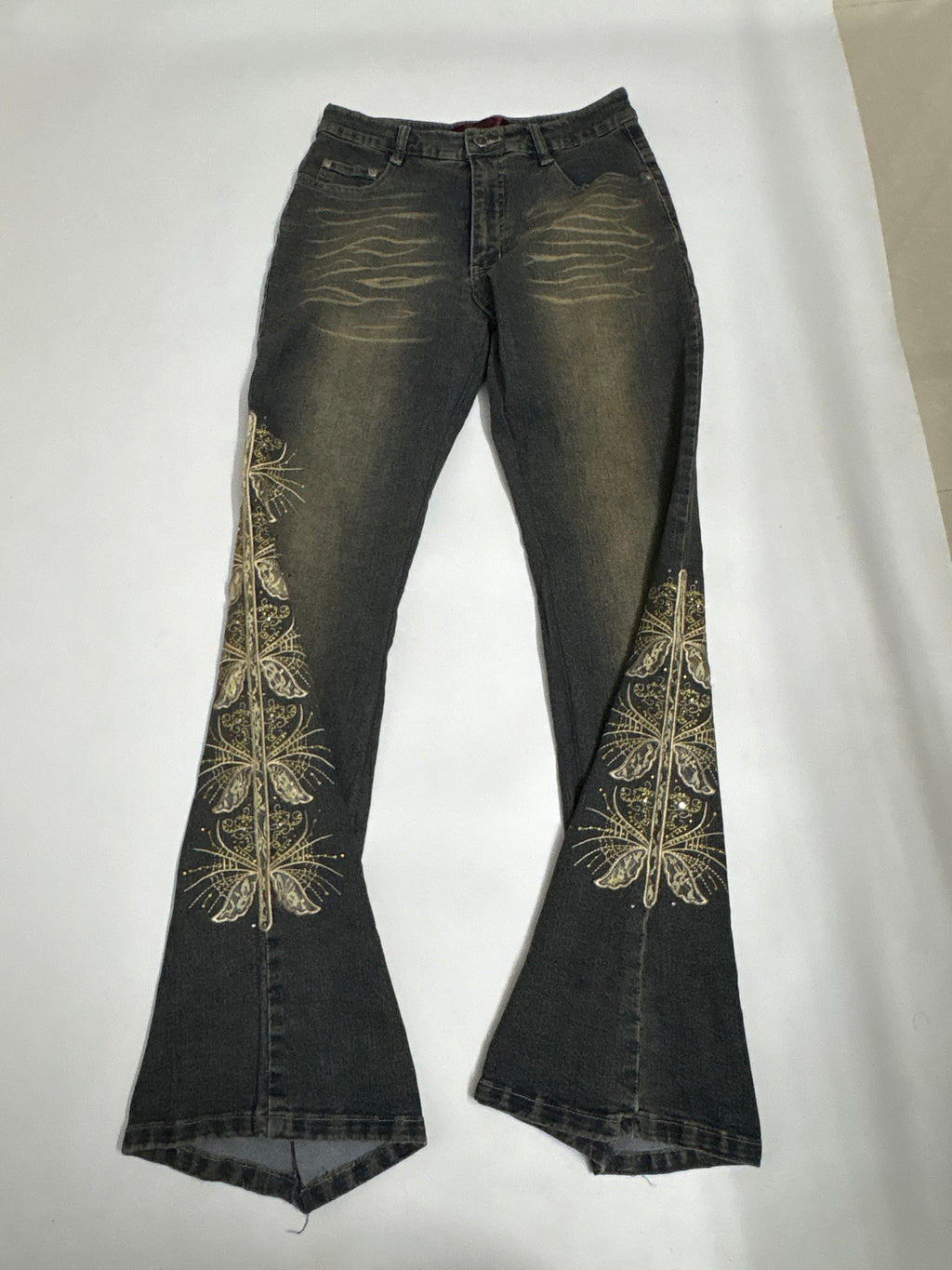 May jia butterfly net mid rise jeans(28 inch)