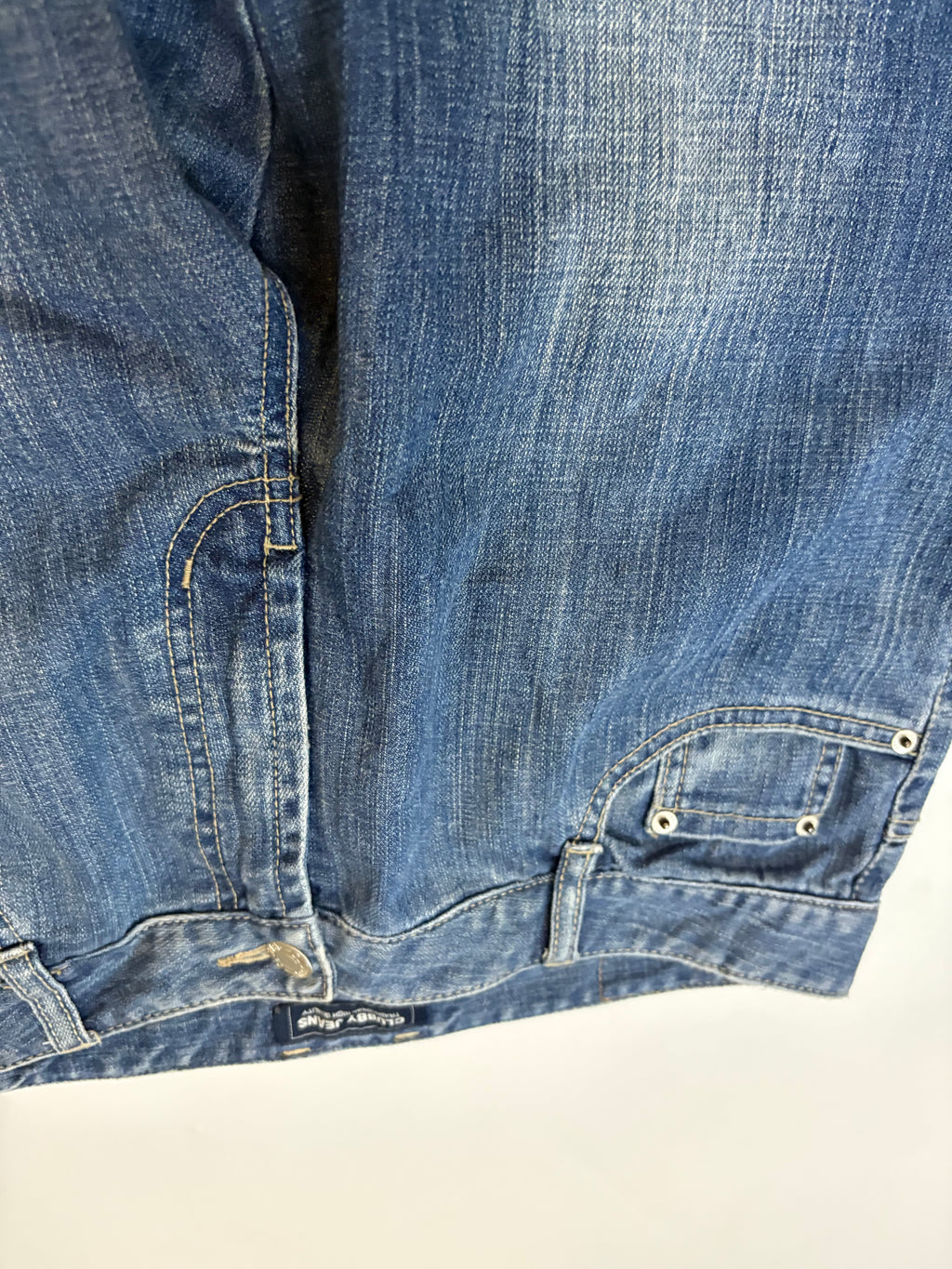 blue patch low rise jeans (32inch)