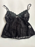 sheer black cami top (30inch)