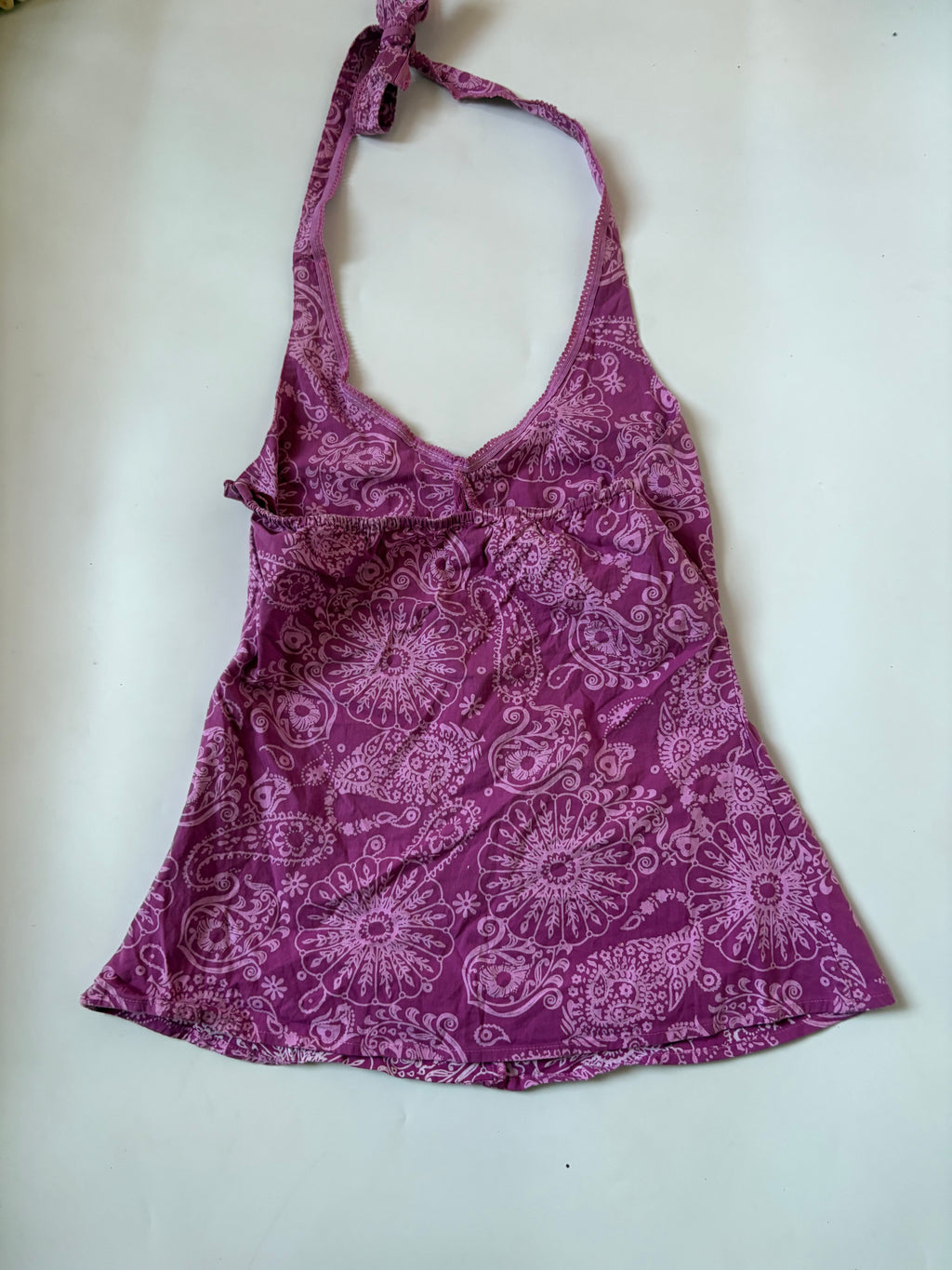 cotton purple halter neck ( 34inch)