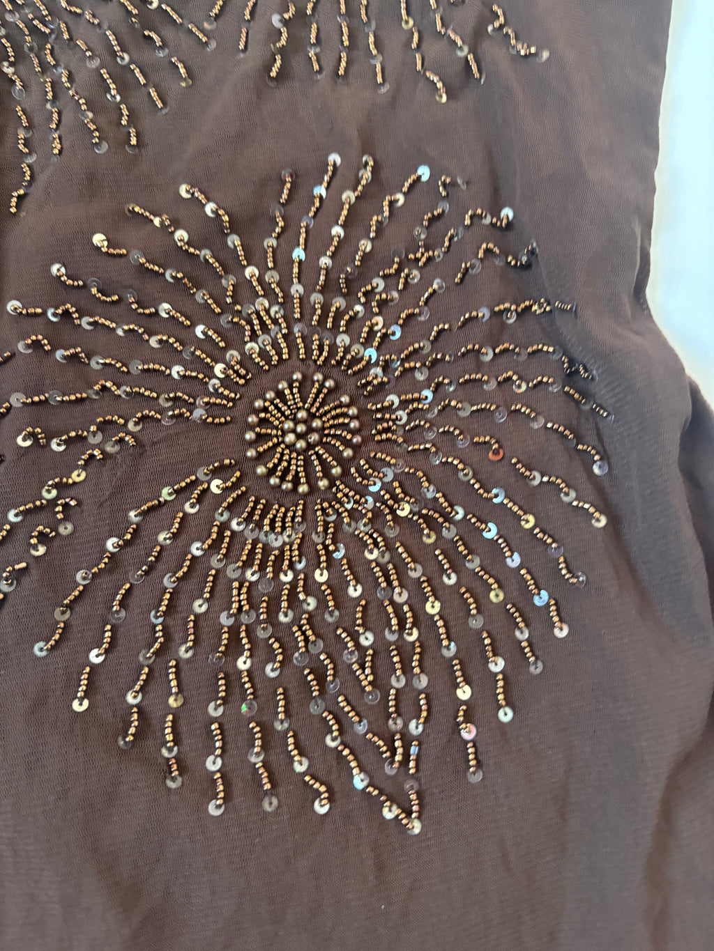 Brown beaded top(34-36 inch)