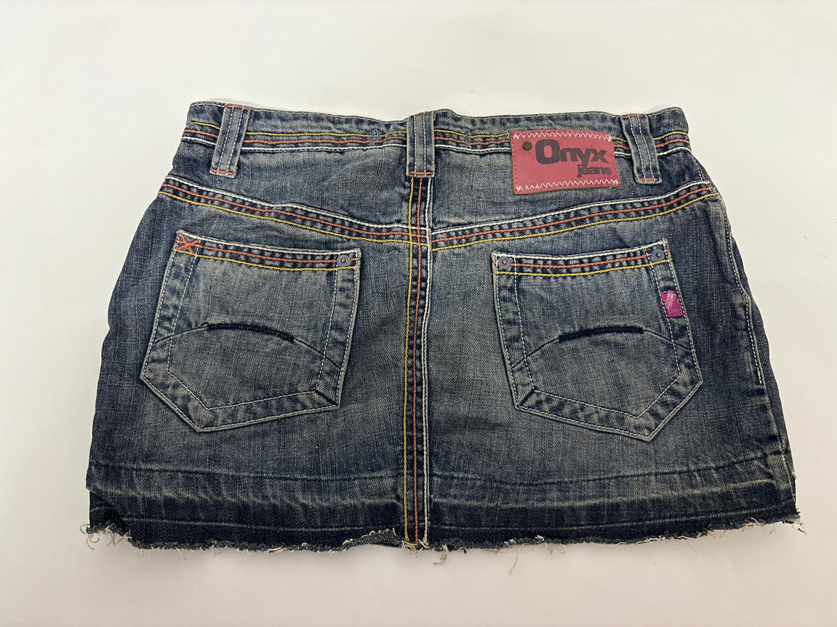 onyx jeans mini skirt ( 30inch)