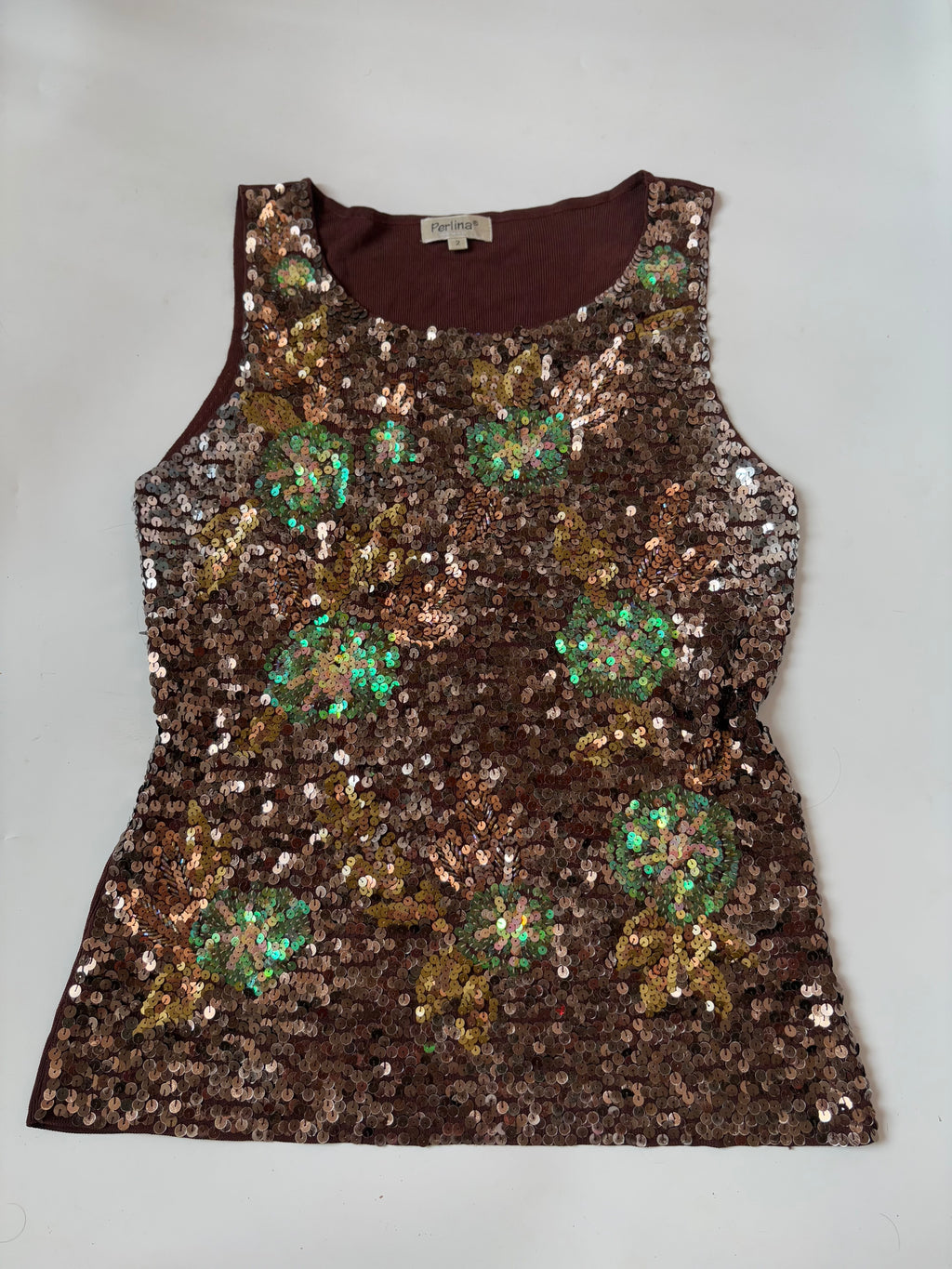PERLINA shimmer brown top(38-42 inch)