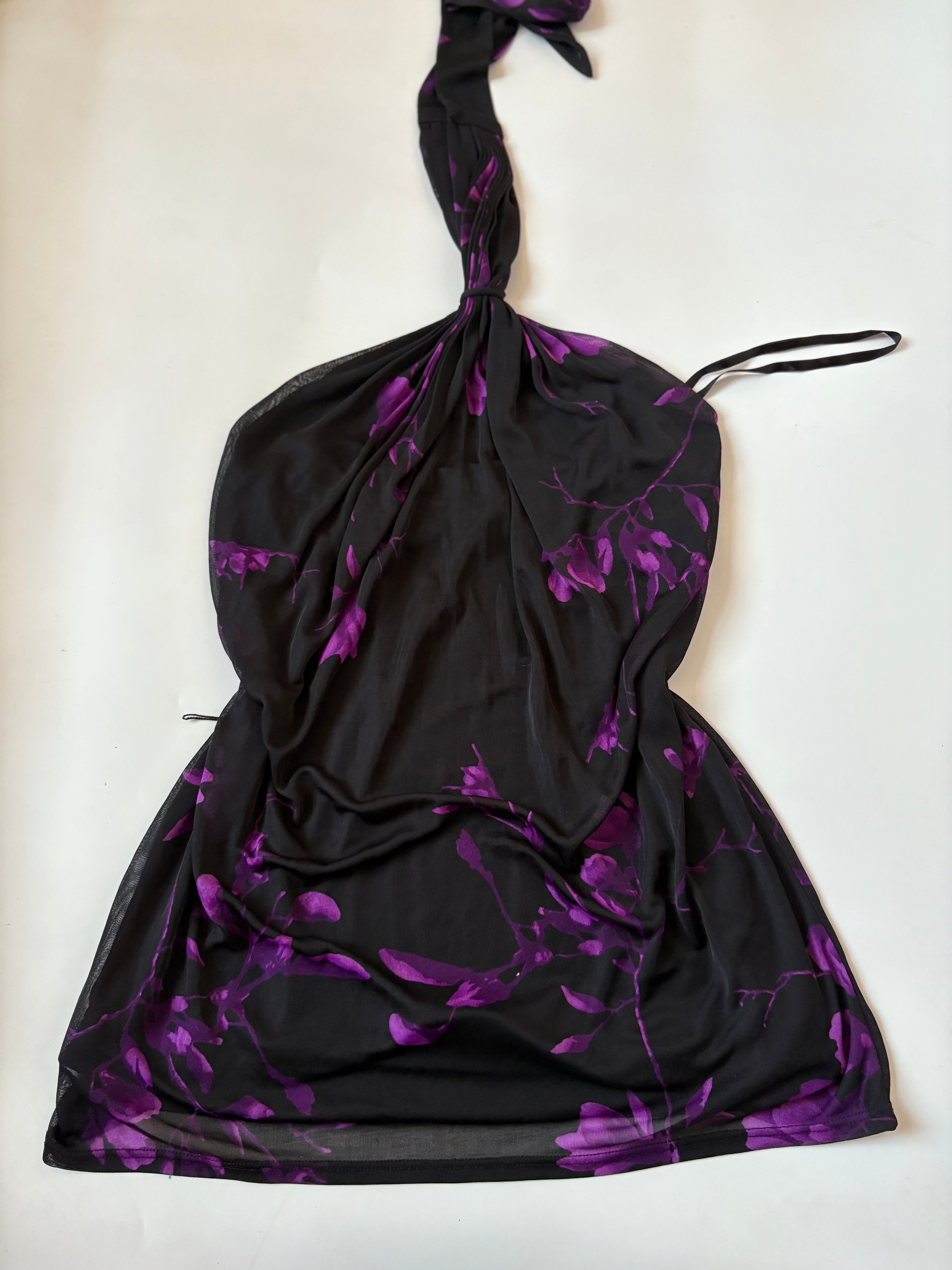 halter neck violet top ( 32-34inch)