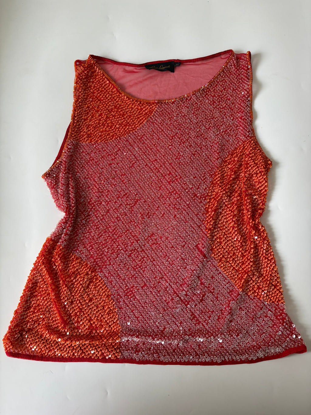 Fully beaded shiny red top(38-40 inch)