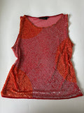 Fully beaded shiny red top(38-40 inch)