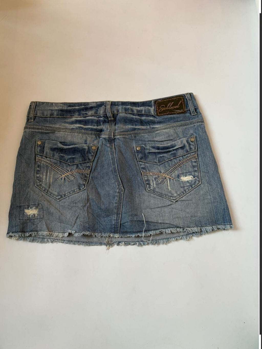 Sub level denim mini skirt ( 32inch)