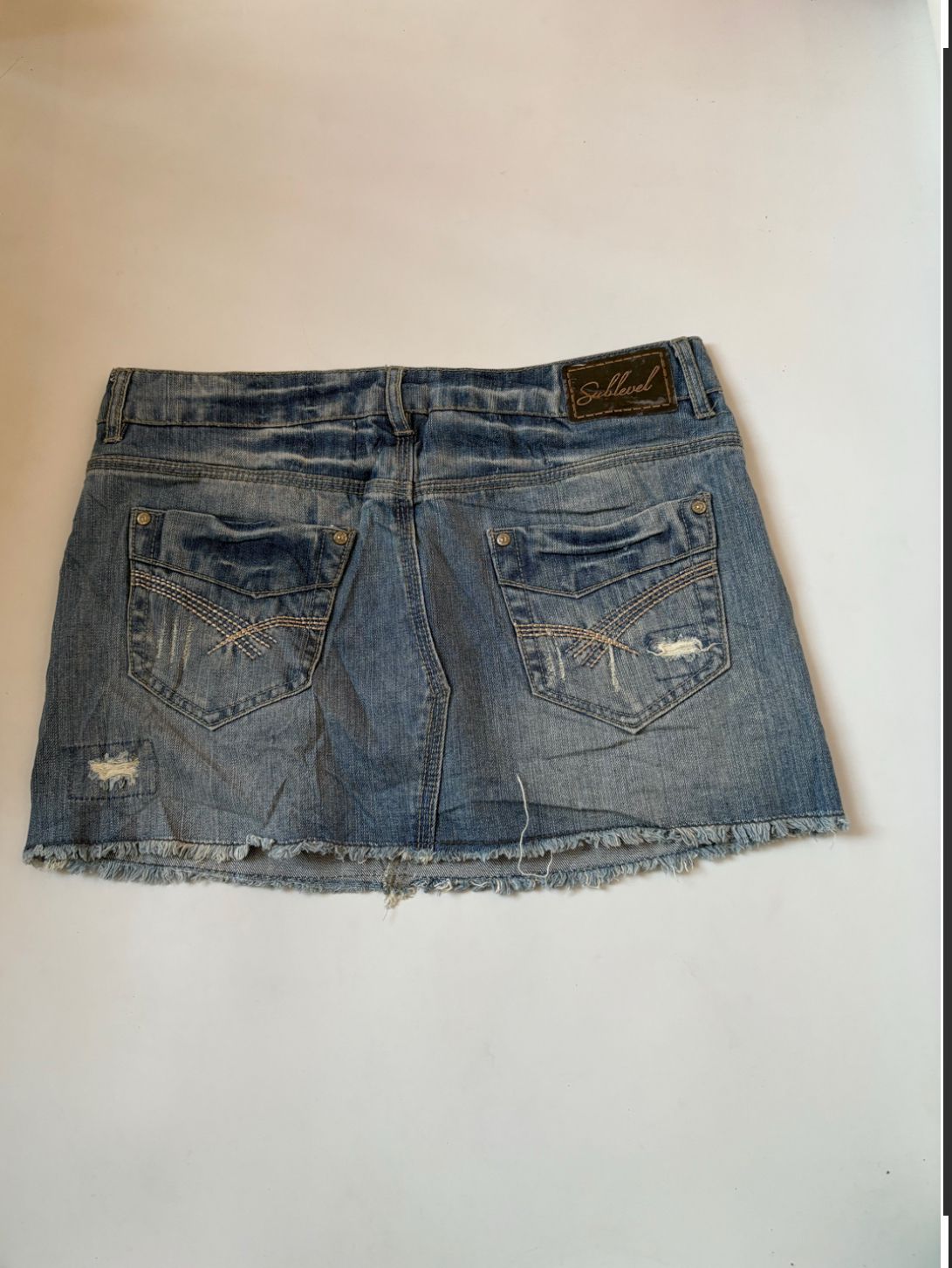 Sub level denim mini skirt ( 32inch)