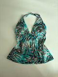 Y2K halter blue top(28 inch)