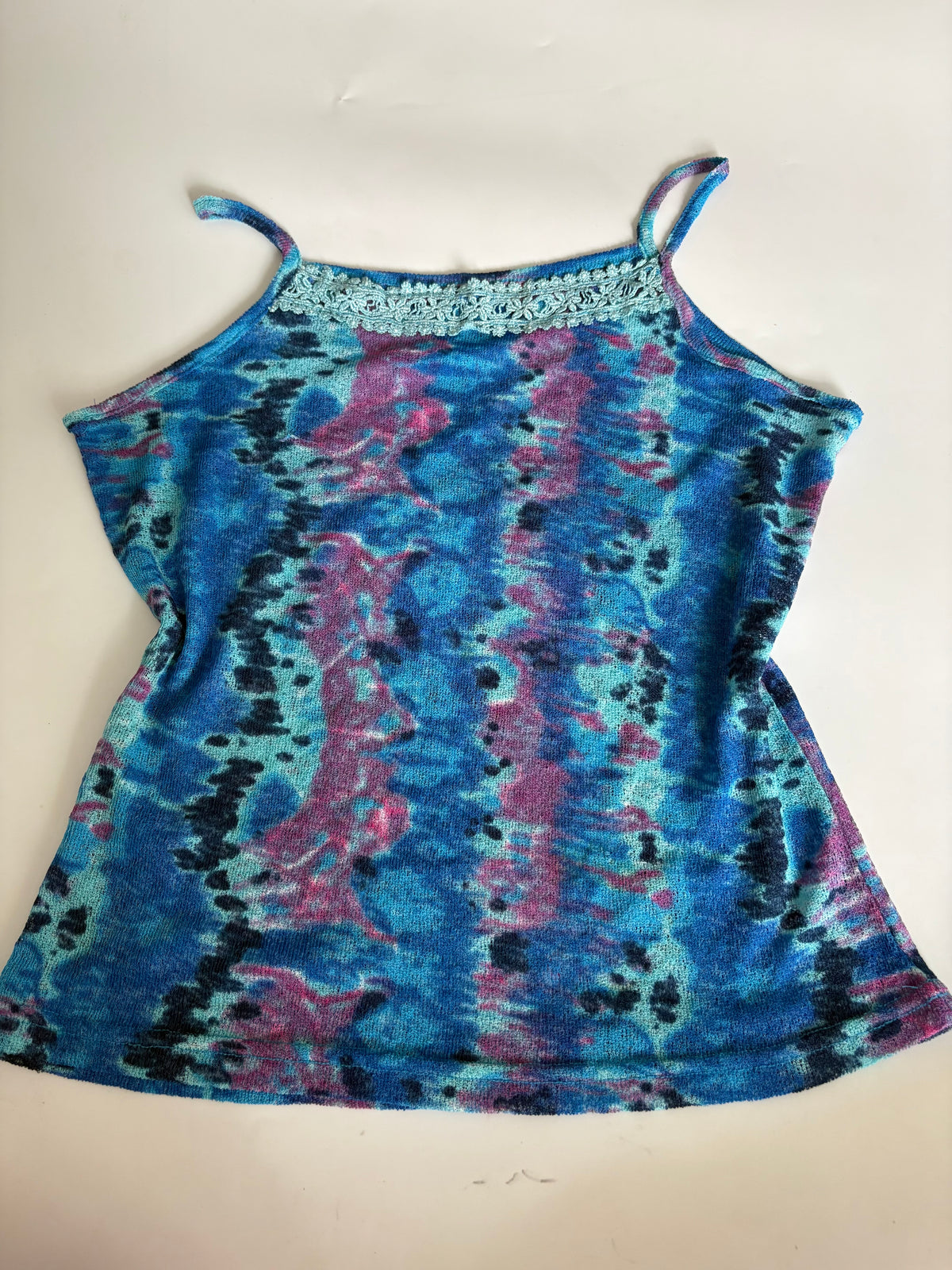 Tie dye blue cami top(34-38 inch)