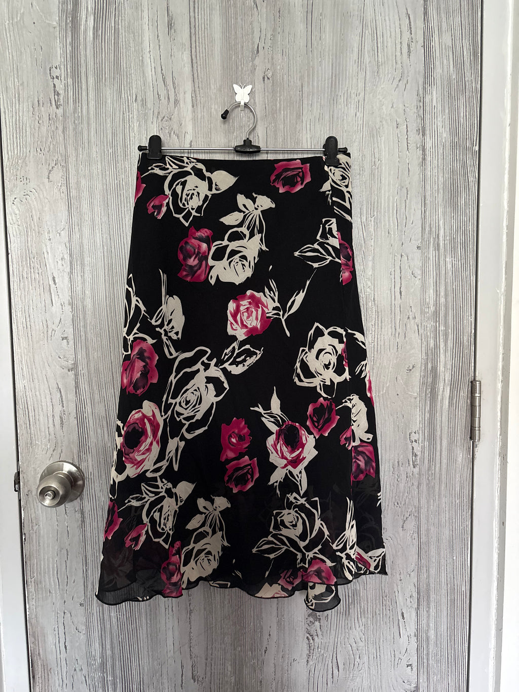 rose silk skirt ( 32-34inch)
