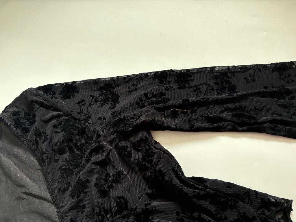 whimsigoth black full sleeves top ( 34-36inch)