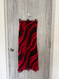 stripped red maxi skirt (34-38inch)