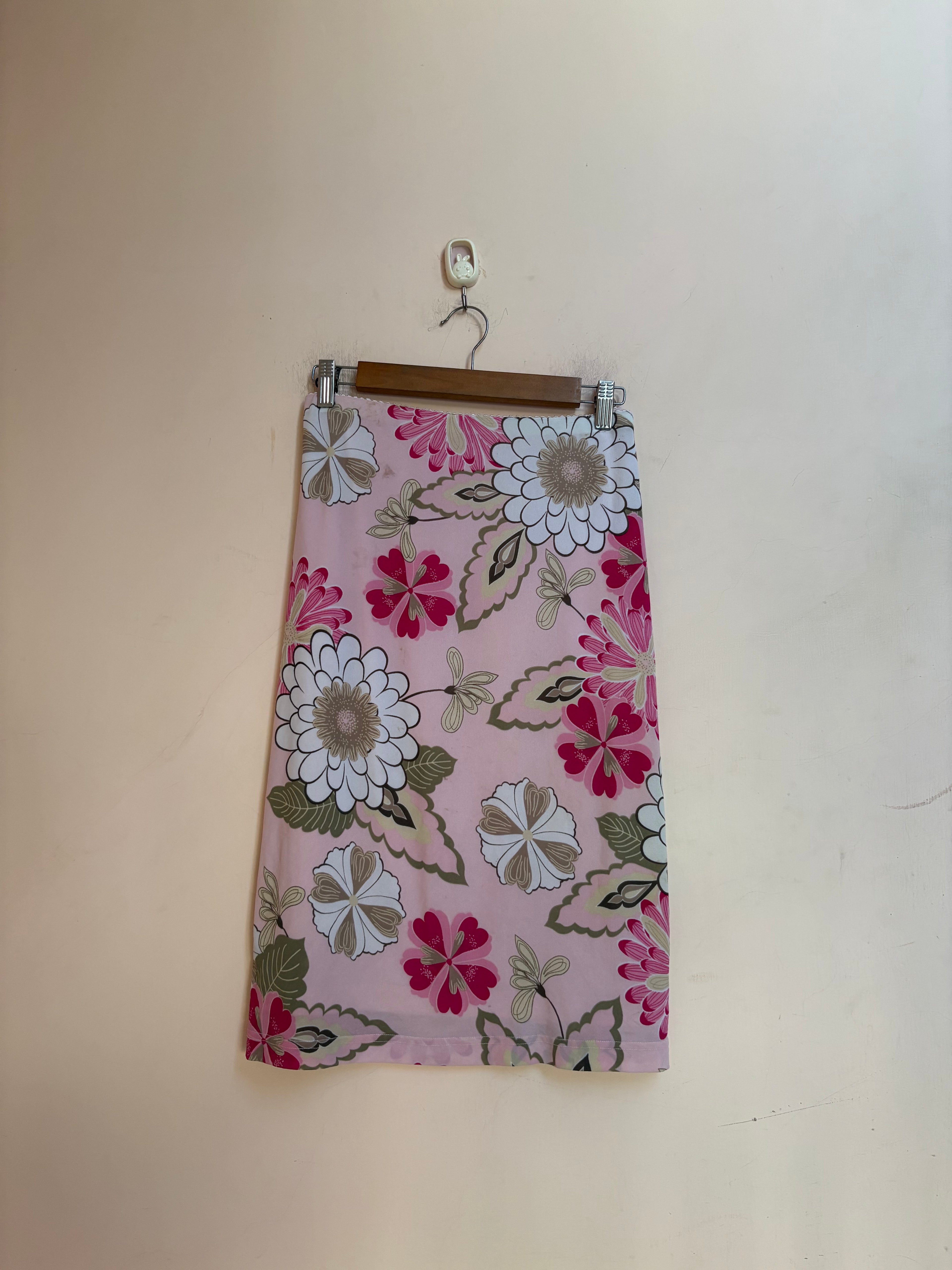 Pink floral skirt(34 inch)