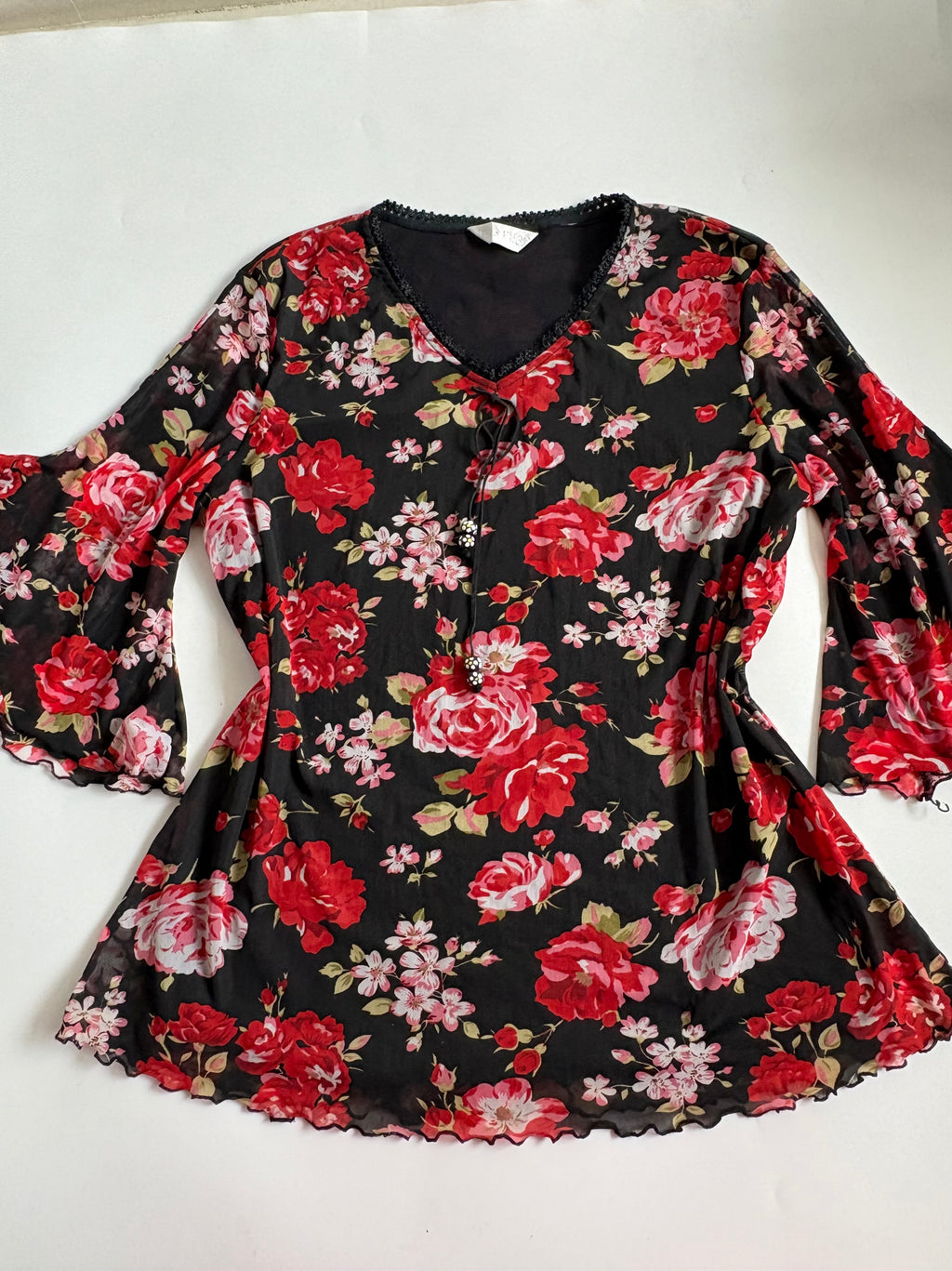dar fure v neck floral top (42-46inch)