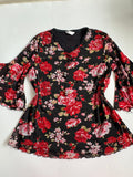 dar fure v neck floral top (42-46inch)