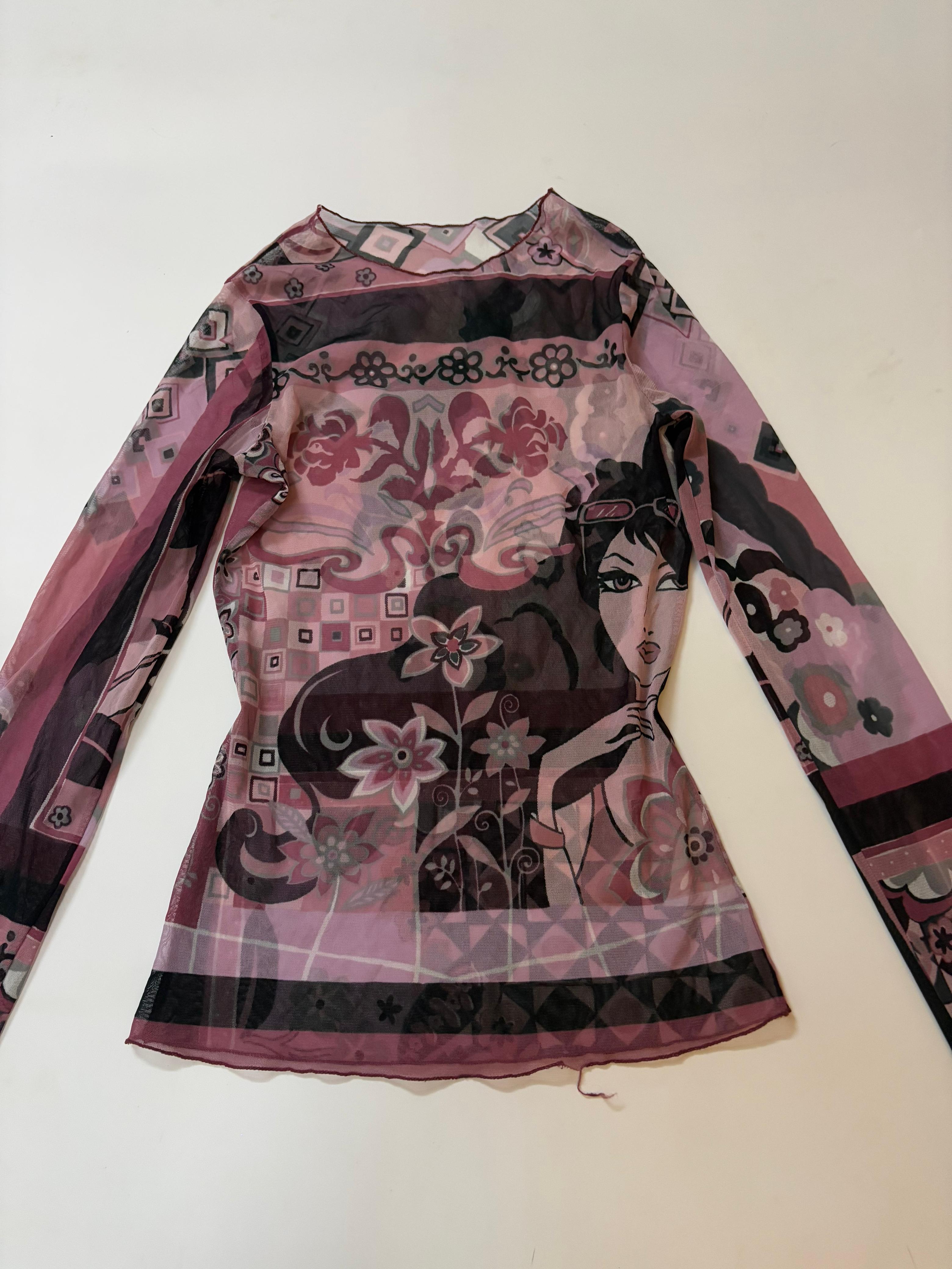 Floral purple top(32-36 inch)