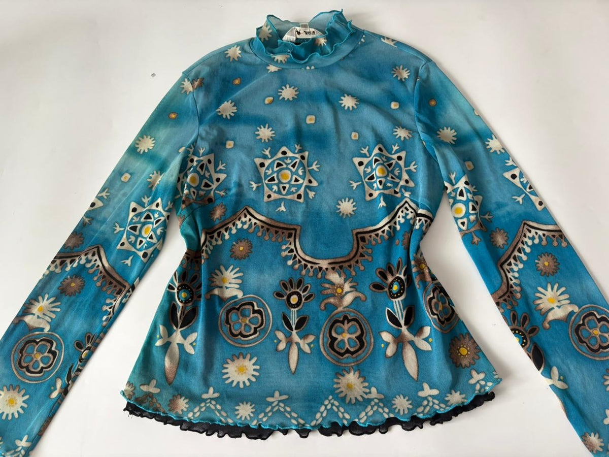 I yang full sleeved blue top(36-38 inch)