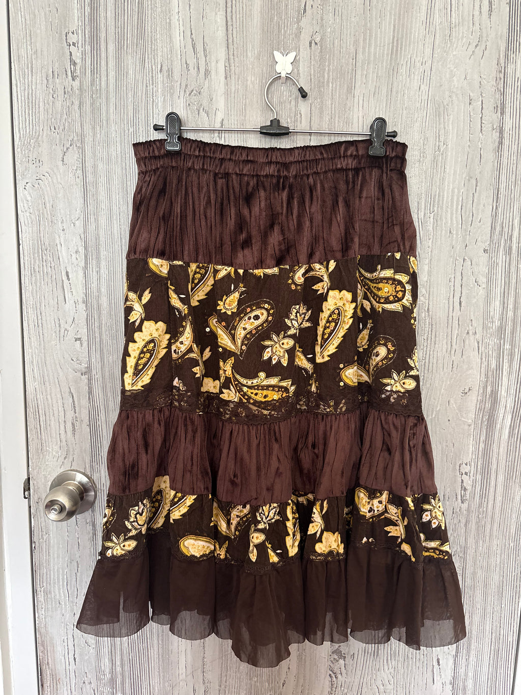 paisley brown skirt 30-32inch)