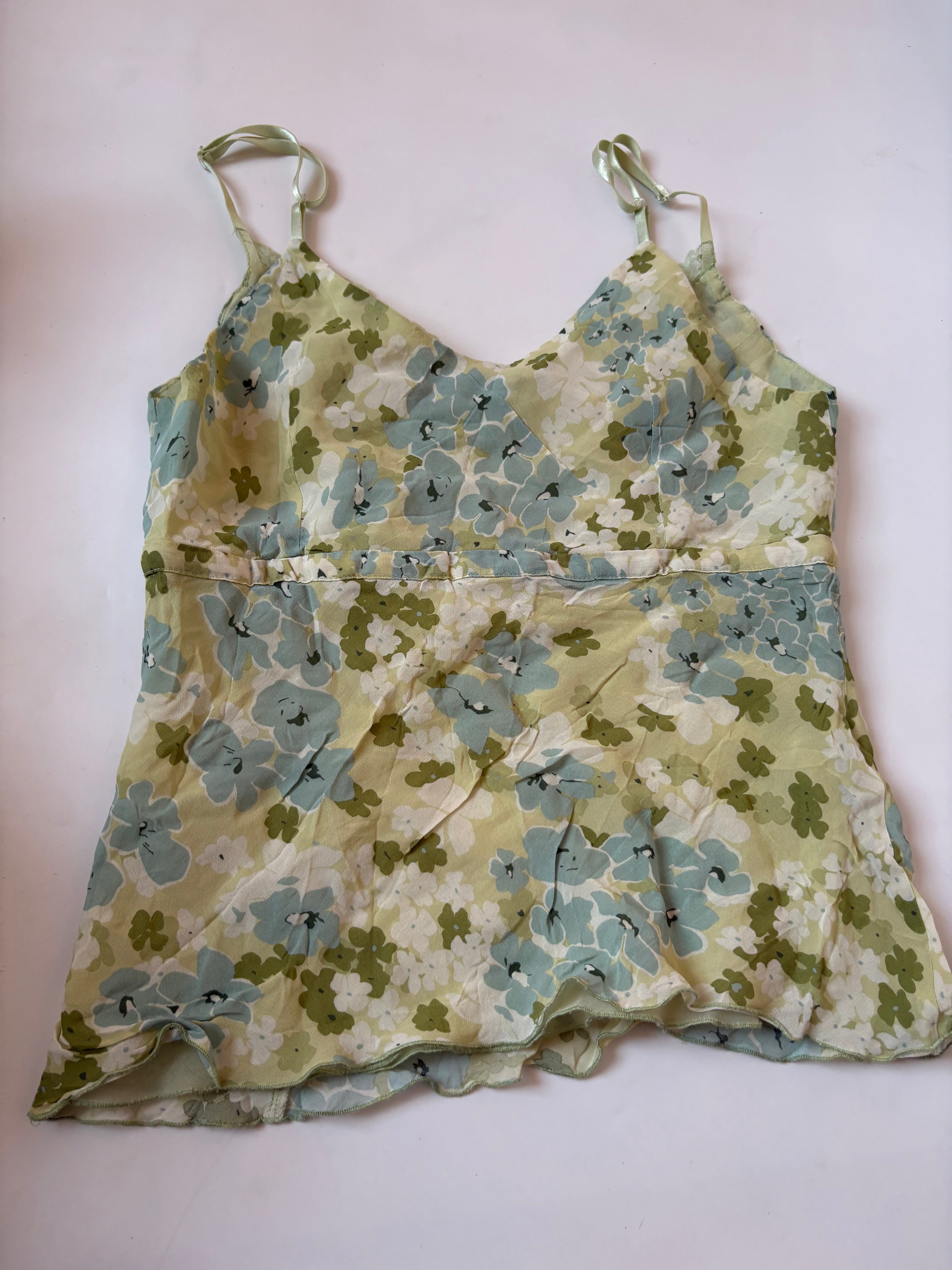 CAROLL floral green top(32-36 inch)