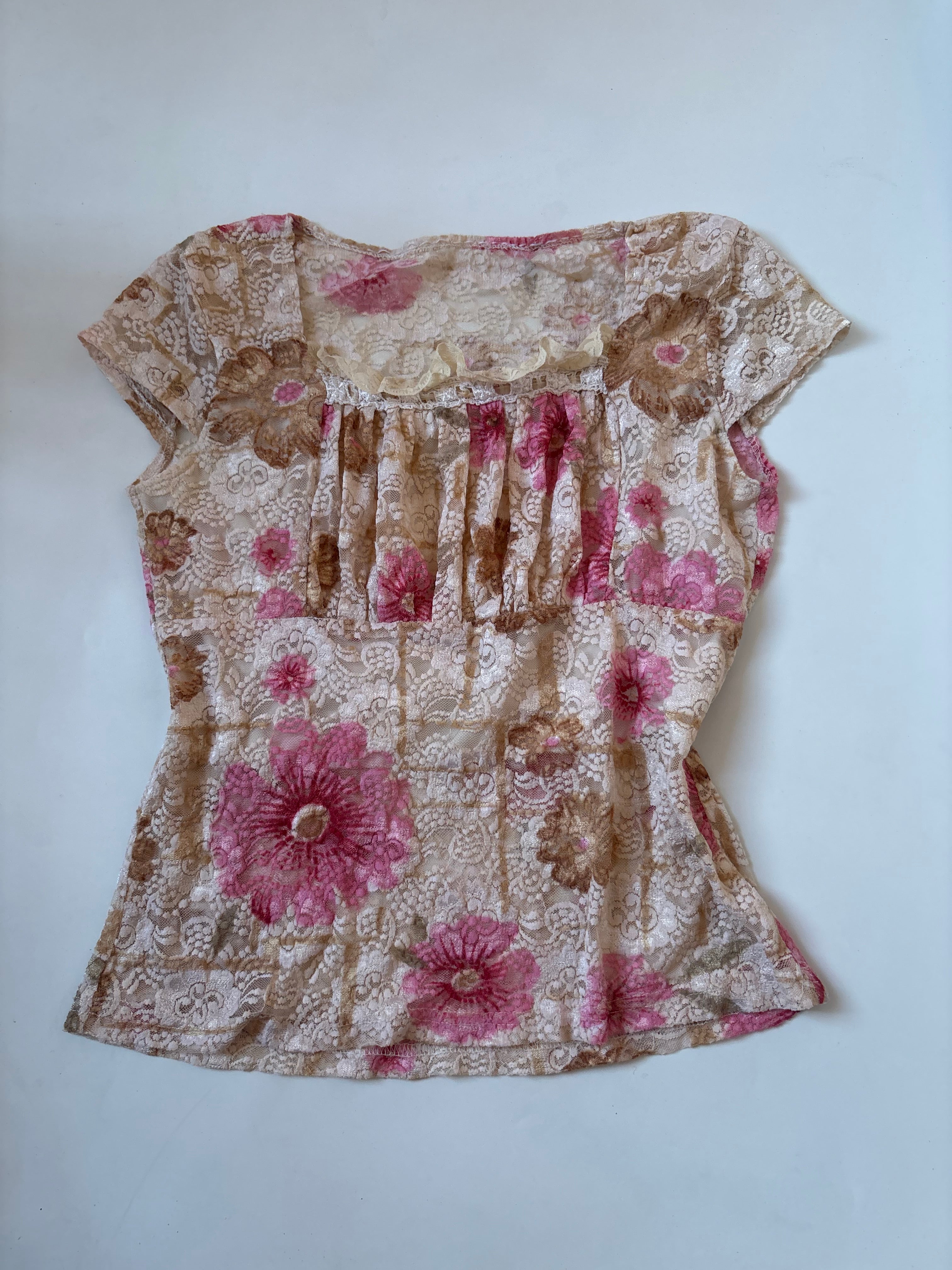Shrug net floral top(32-36 inch)