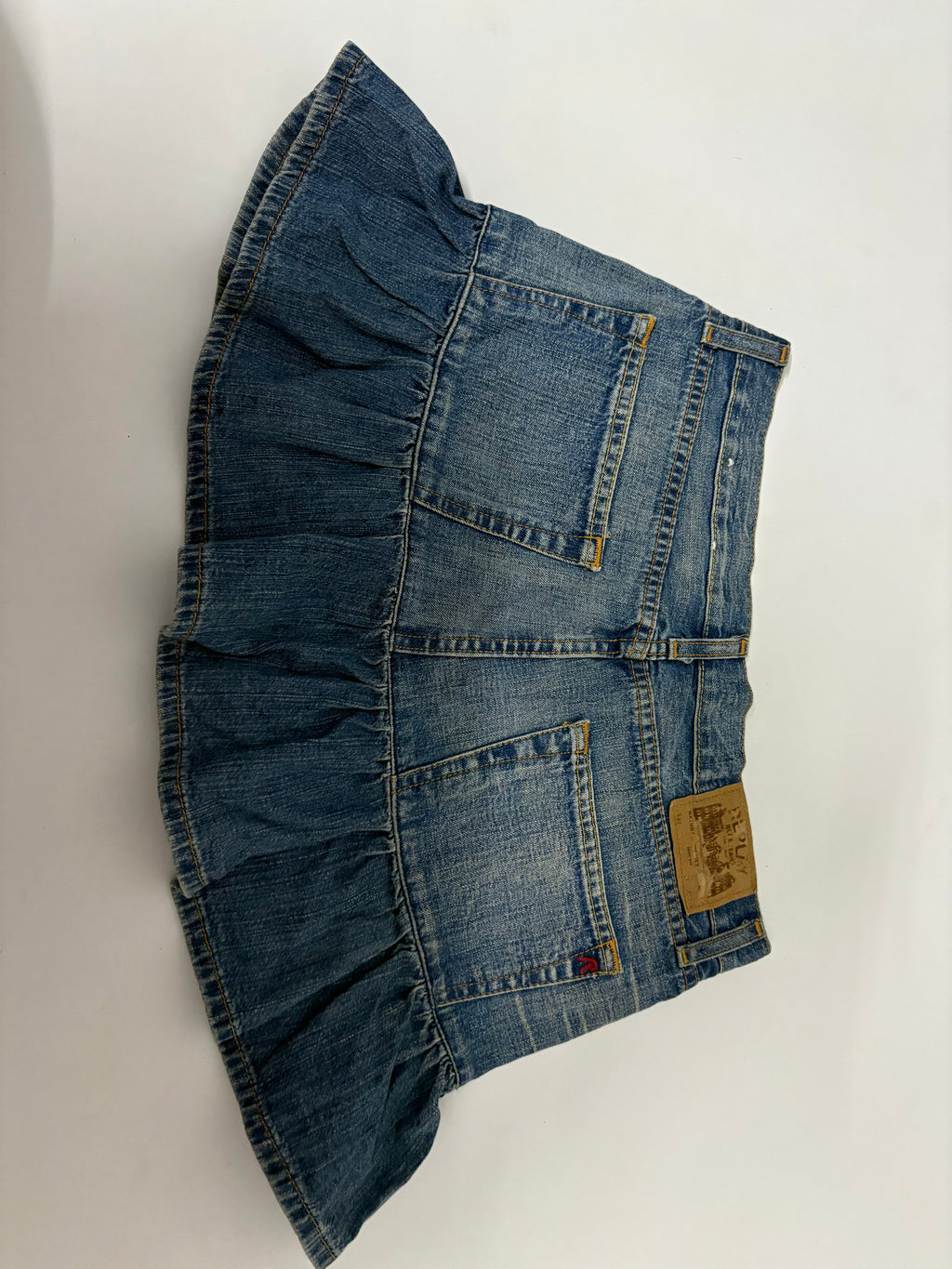 flared blue mini skirt (30inch)