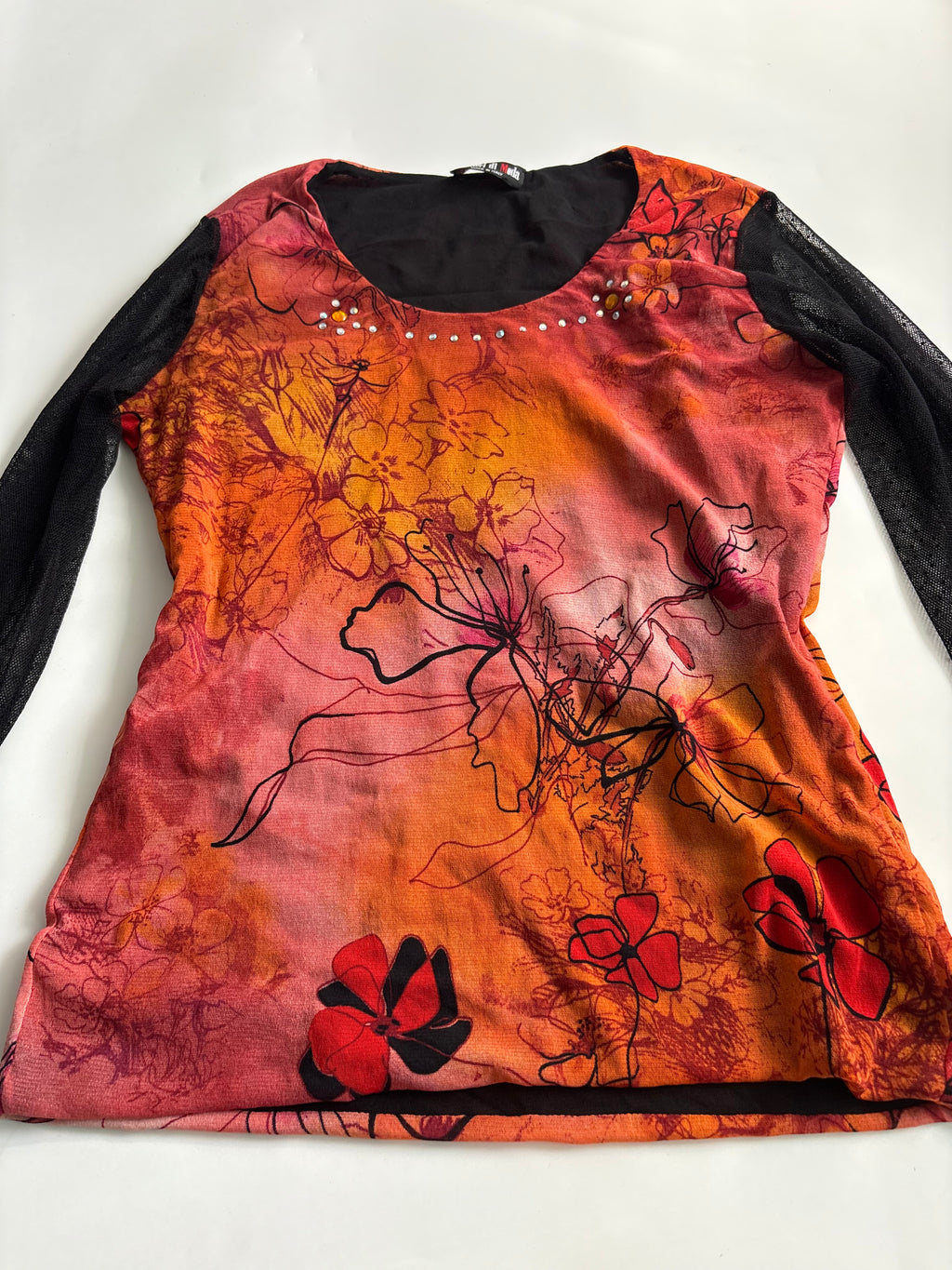 Pensieri di moda orange top(38-42 inch)