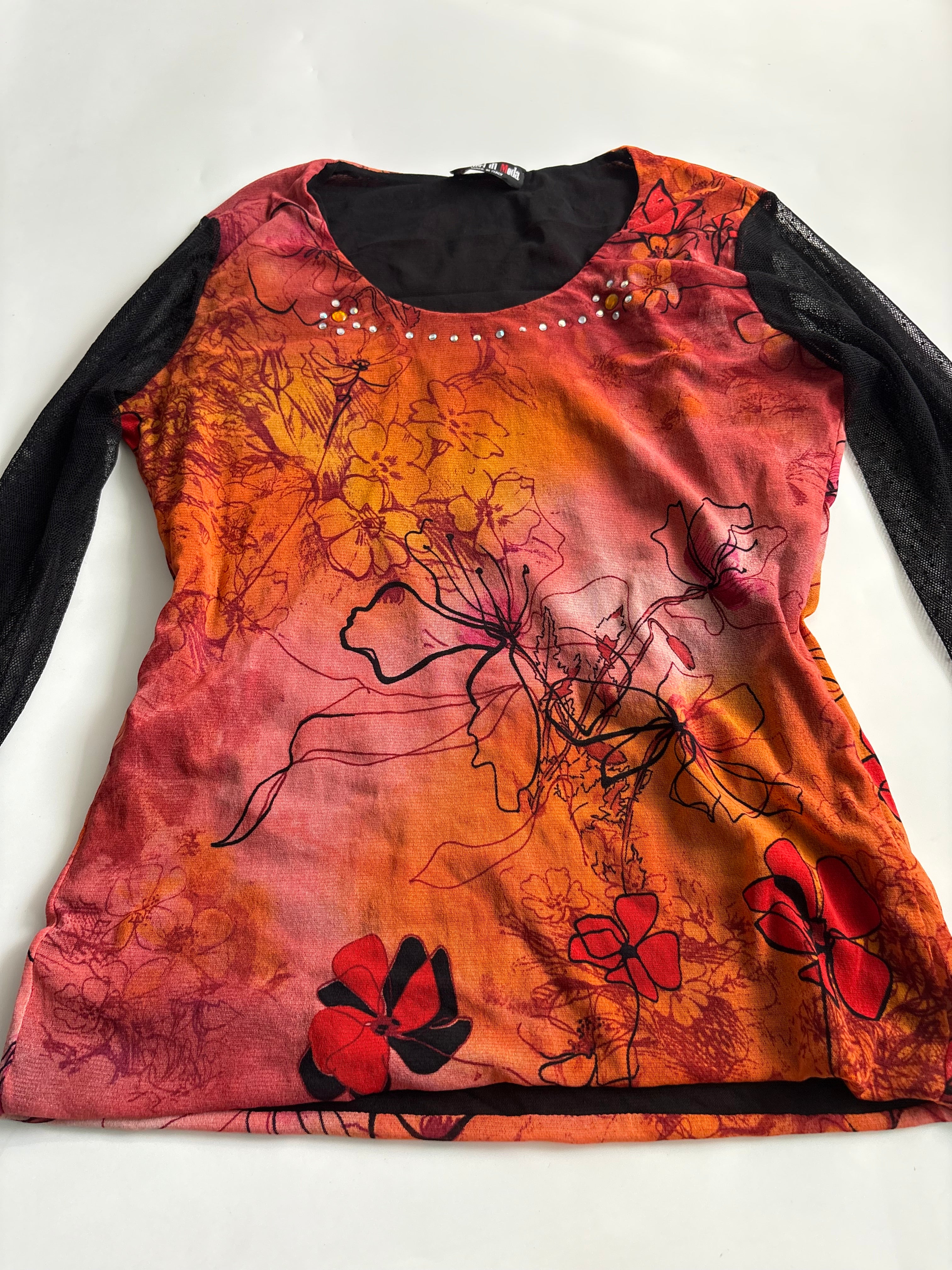 Pensieri di moda orange top(38-42 inch)