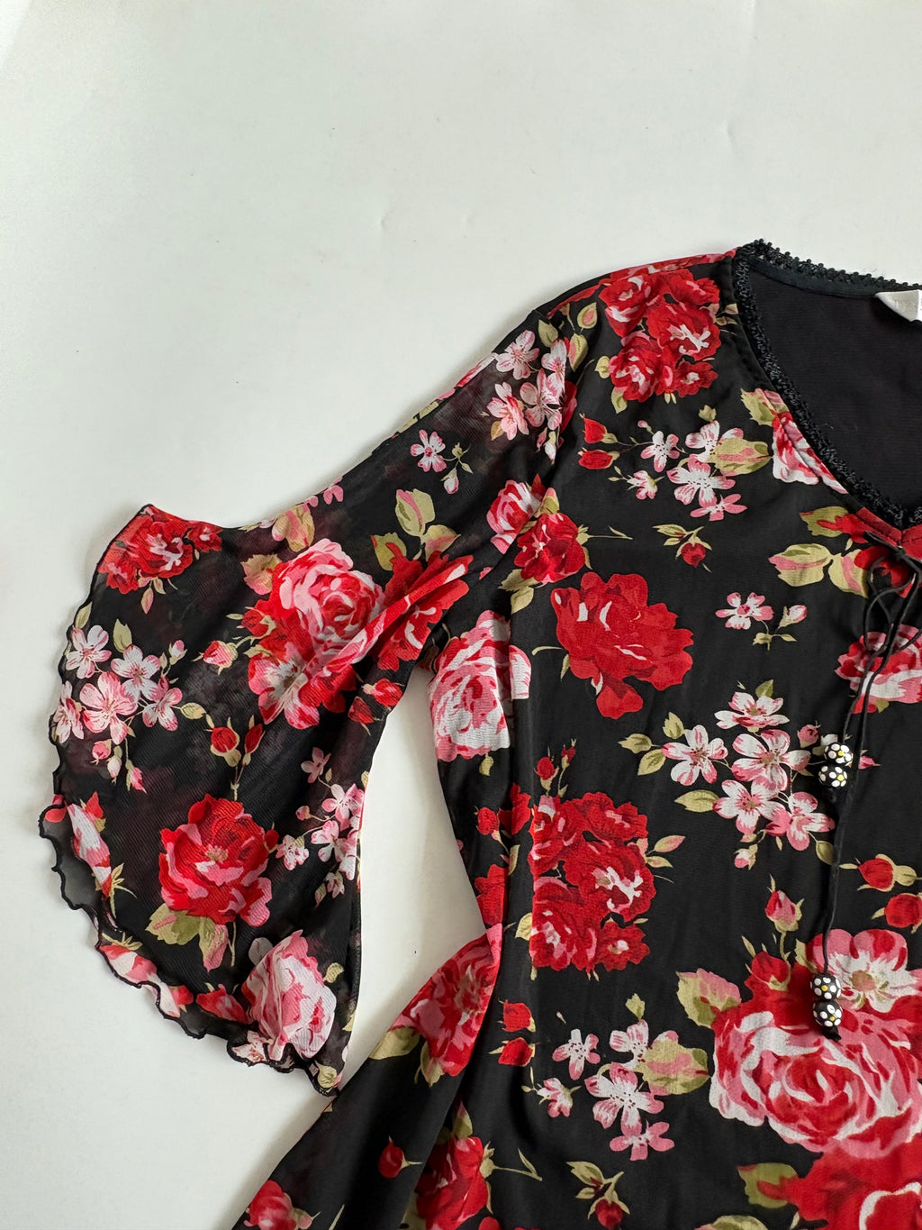 dar fure v neck floral top (42-46inch)
