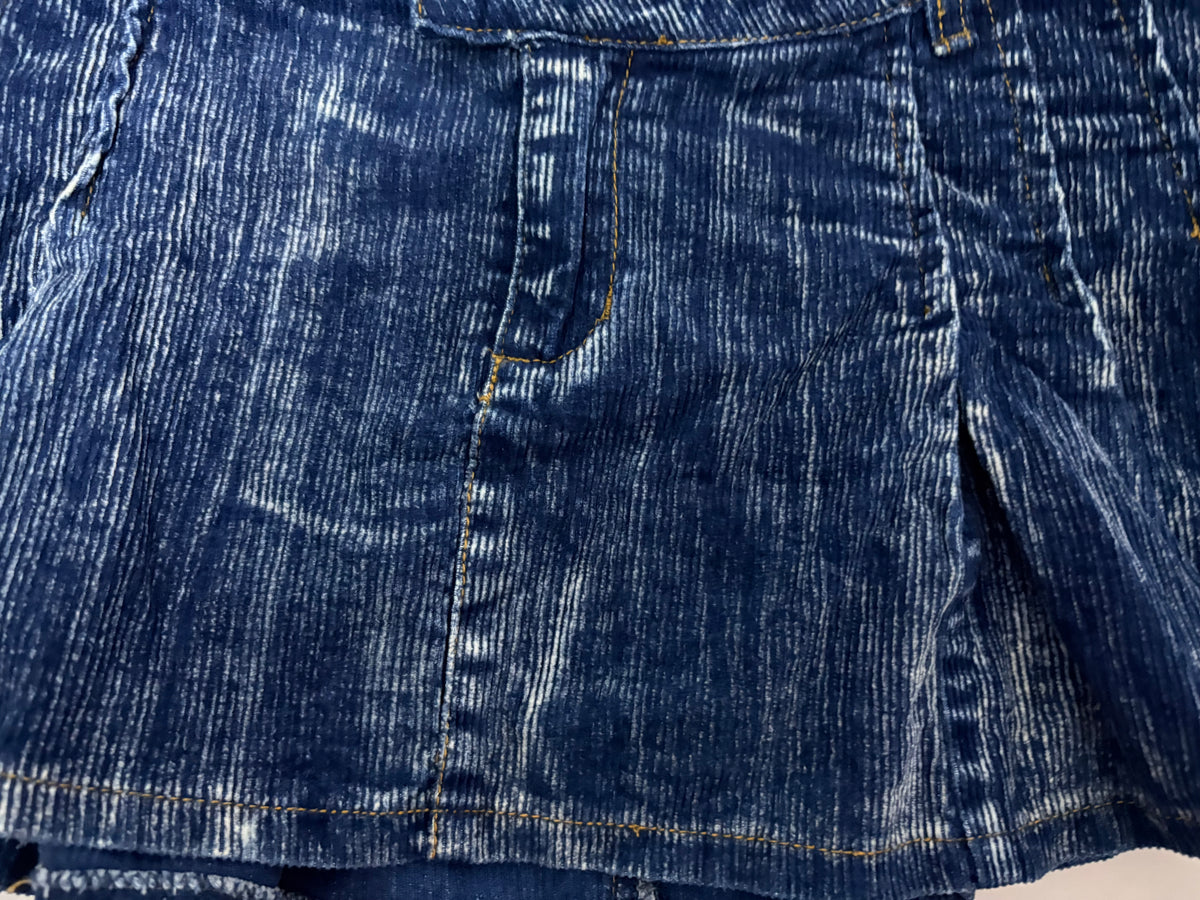 yes miss corduroy blue skirt (32inch)