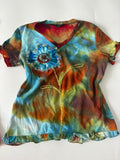 Floral tie dye top(36-38 inch)